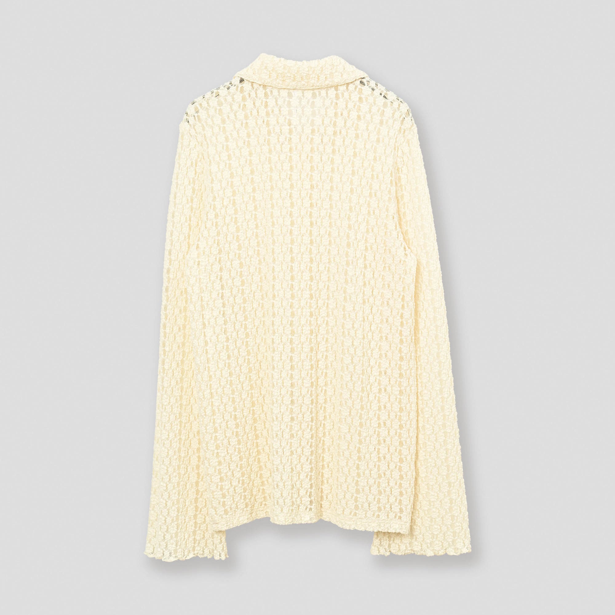 lace button shirt – Ecru | WHYTO | 入荷予定アイテム