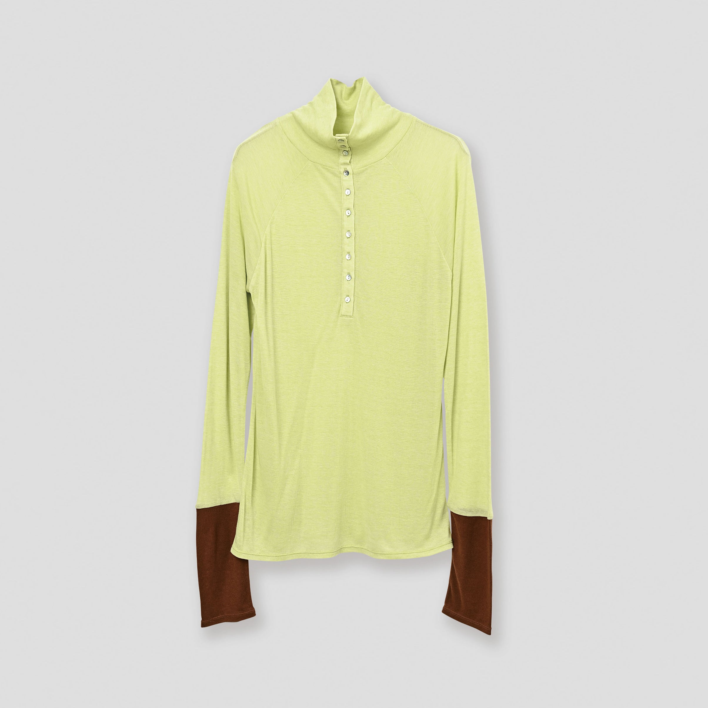 front button turtleneck – Lime | WHYTO | 入荷予定アイテム