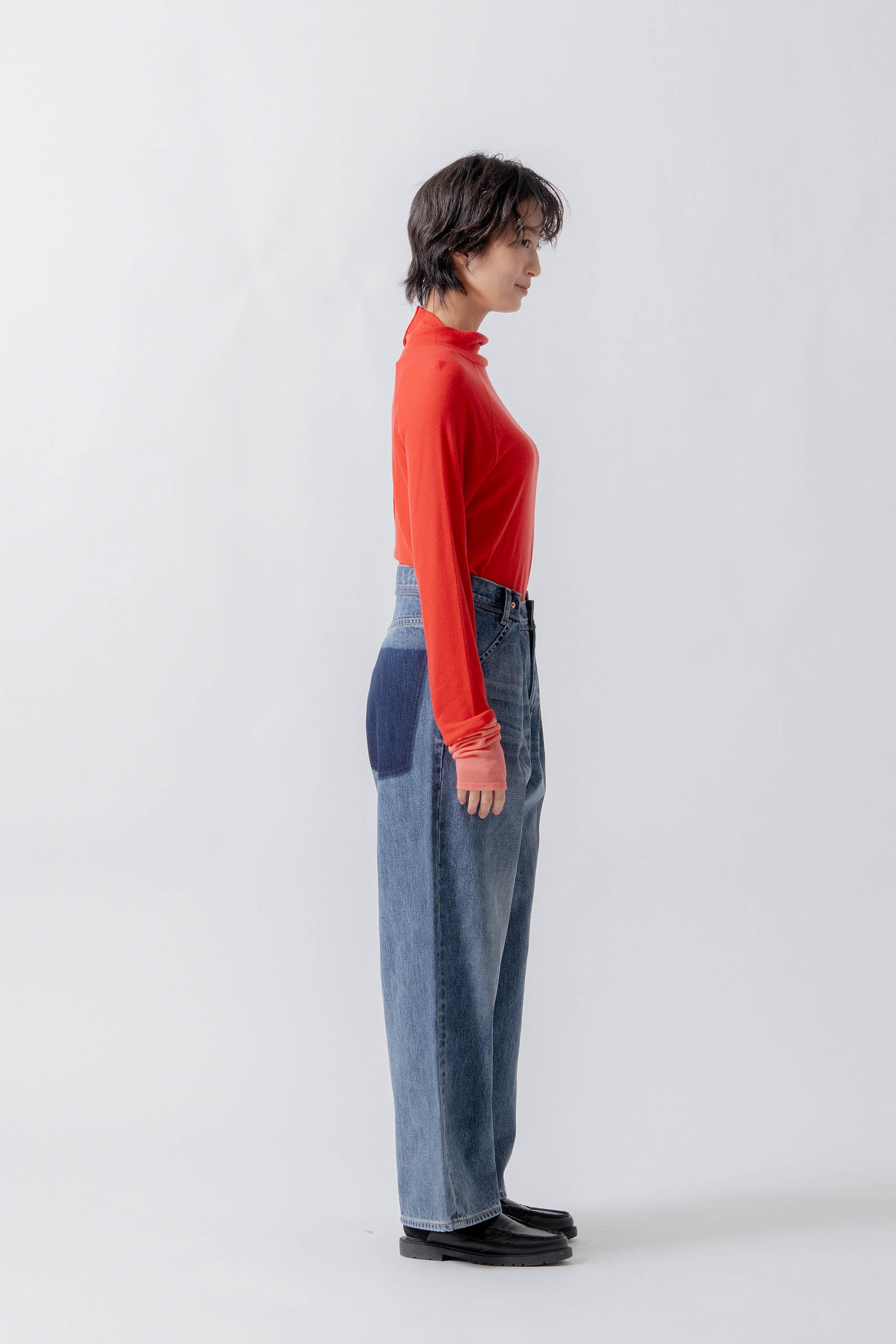 front button turtleneck – Red | WHYTO | 入荷予定アイテム