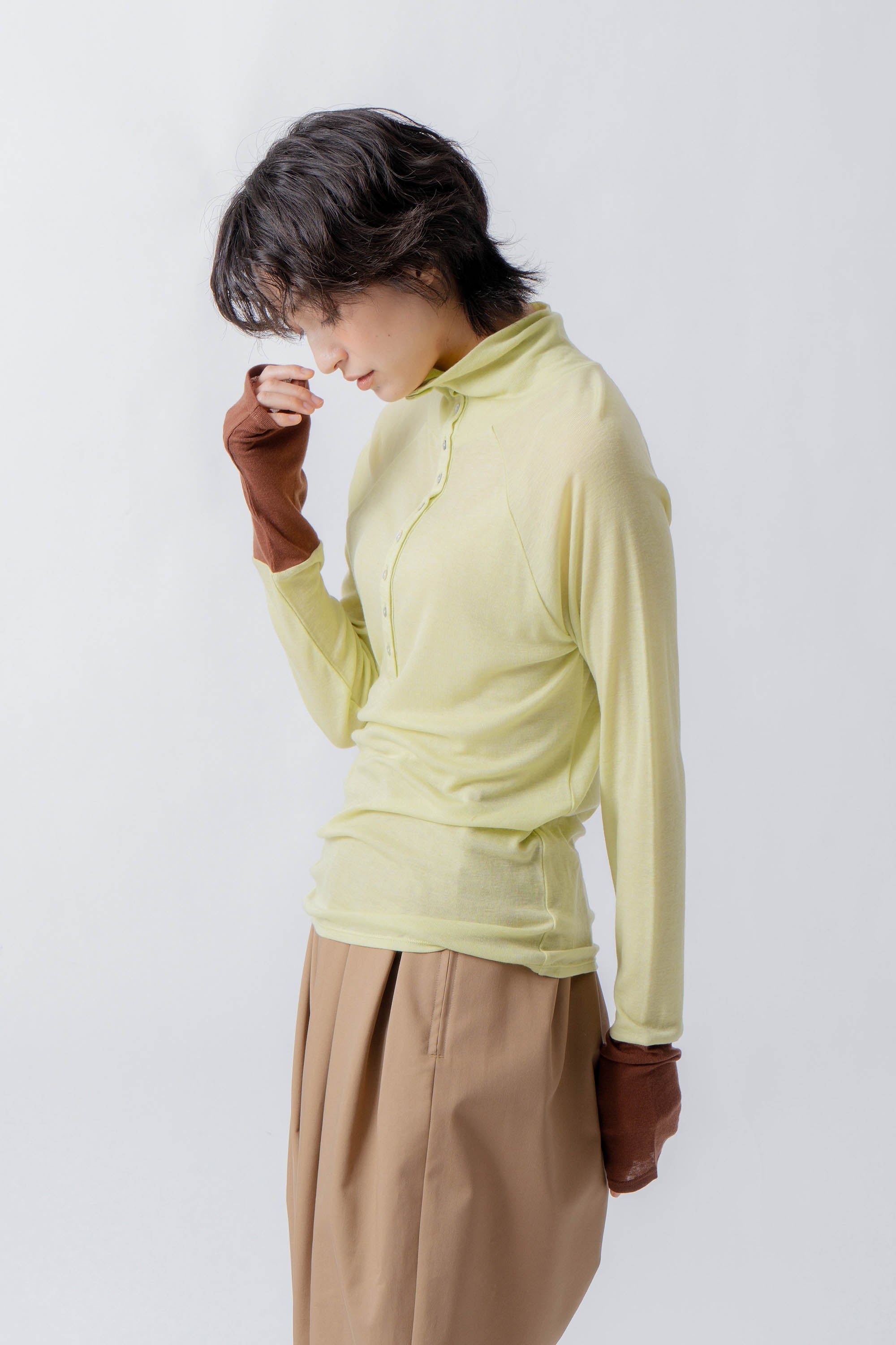 front button turtleneck – Lime | WHYTO | 入荷予定アイテム