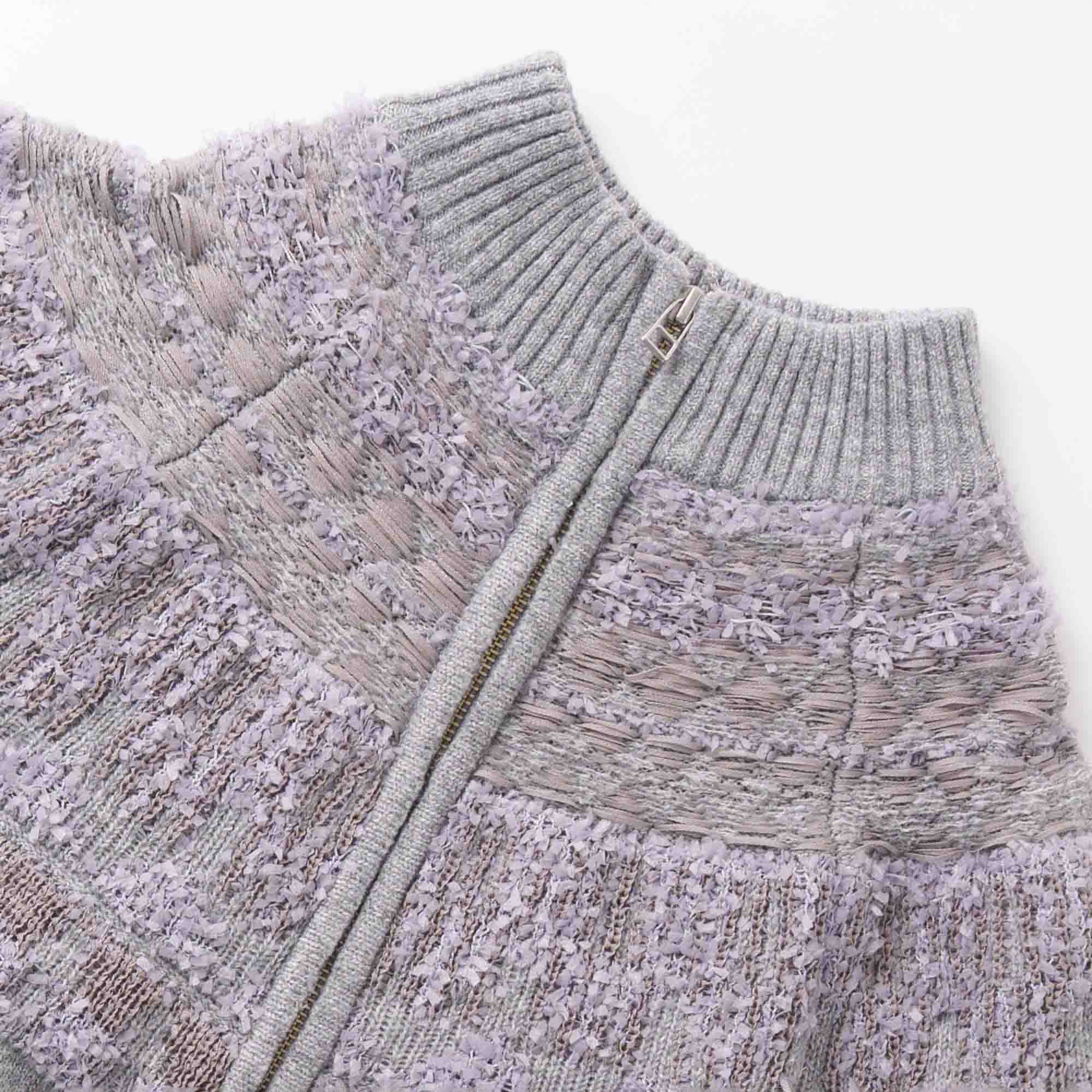 nordic pattern knit zip cardigan – Gray | WHYTO | 入荷予定アイテム