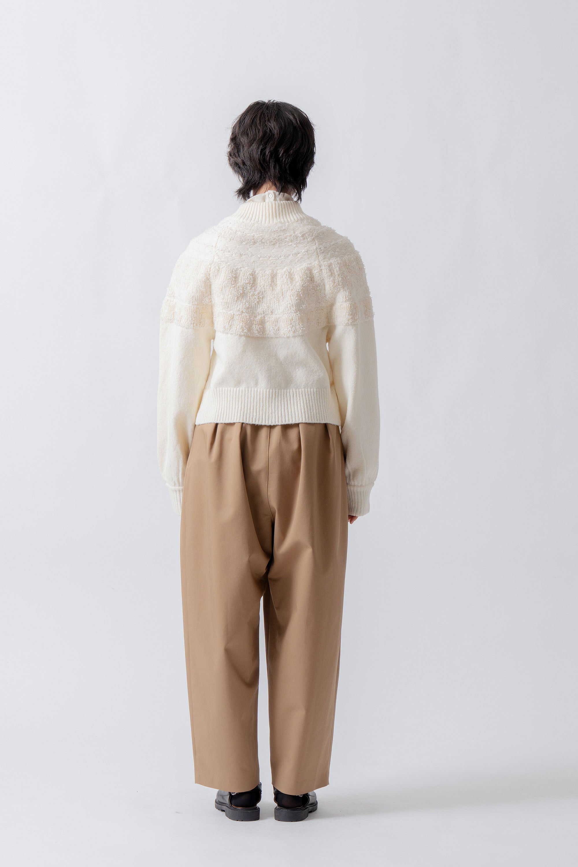 nordic pattern knit zip cardigan – Cream | WHYTO | 入荷予定アイテム