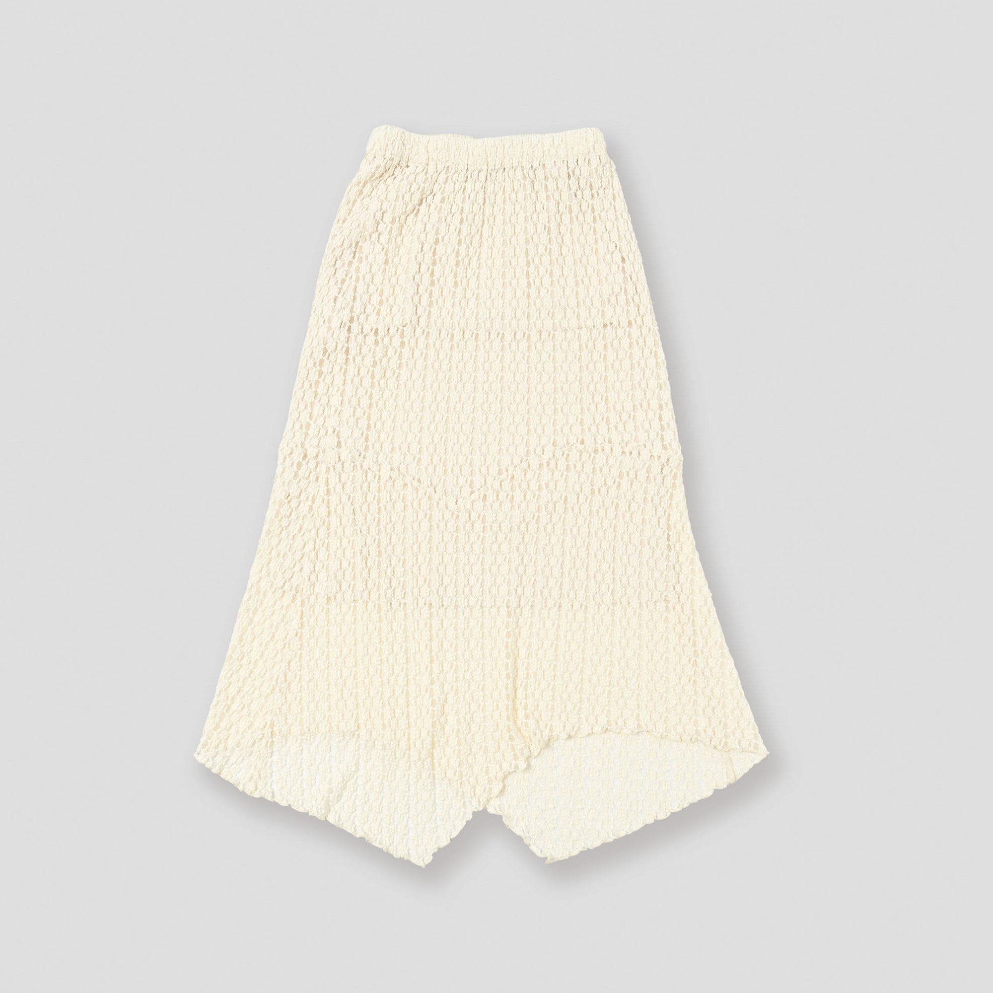 lace asymmetry skirt – Ecru | WHYTO | 入荷予定アイテム