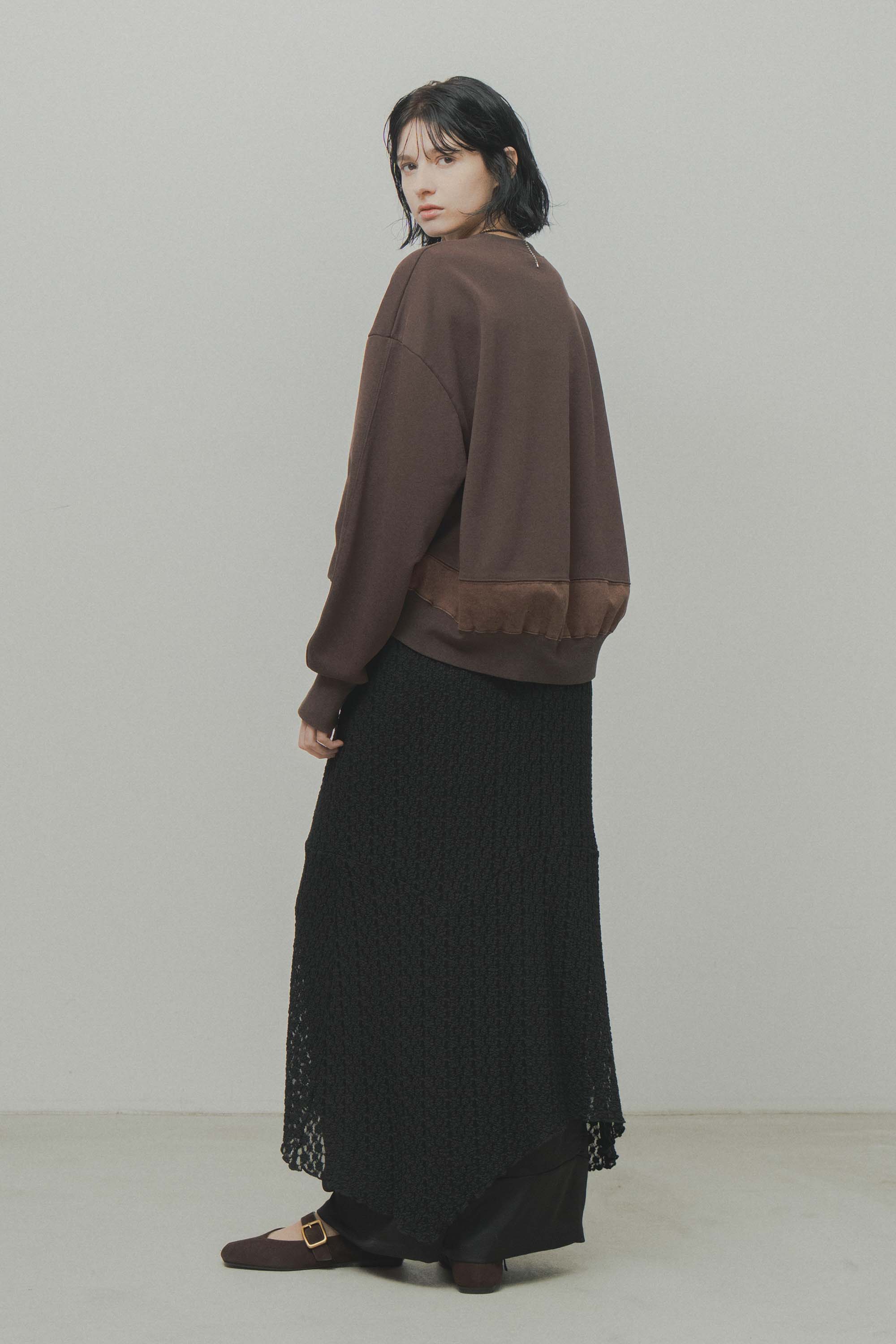 lace asymmetry skirt – Black | WHYTO | 入荷予定アイテム
