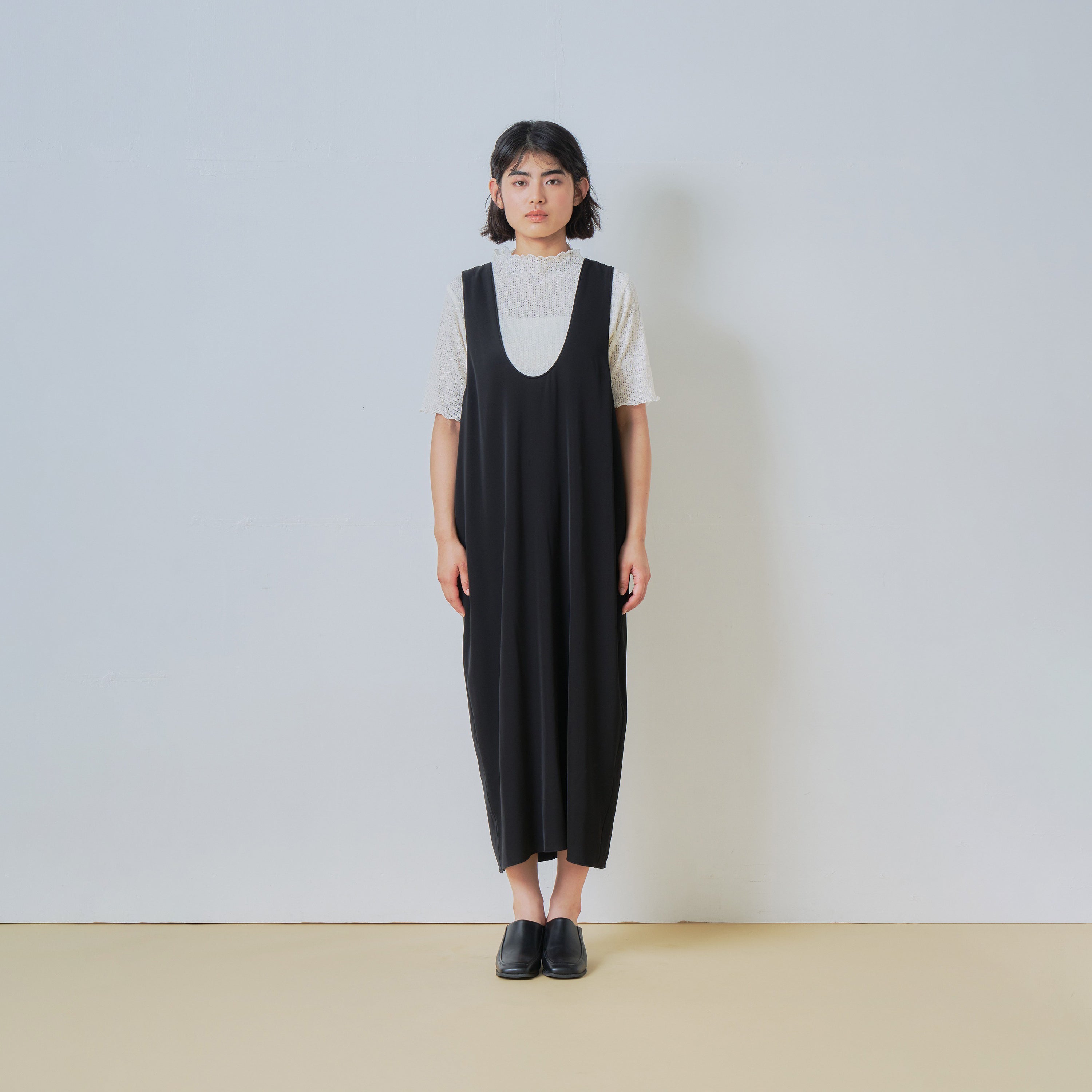 u neck cocoon dress – Black | WHT26HOP4079_Black | WHYTO