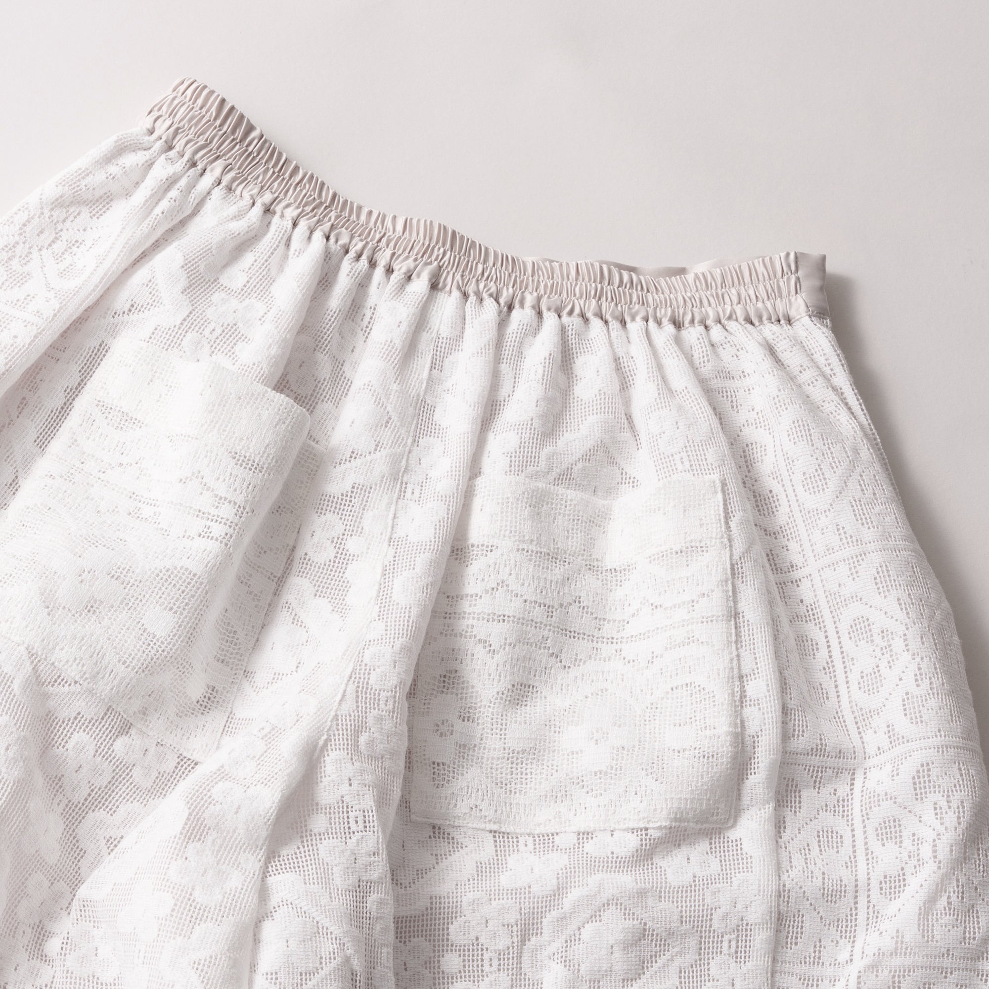 lace combination pants | Color_Off White | No_WHT26HPT4063_Off White【WHYTO_ホワイト】【入荷予定アイテム・入荷連絡可能】