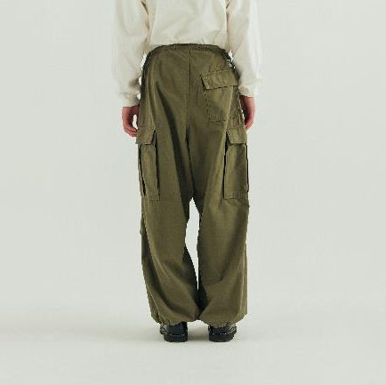 AM-2455001_Khaki | Back Satin Cargo Pants | Color:Khaki【ARMY TWILL_アーミ