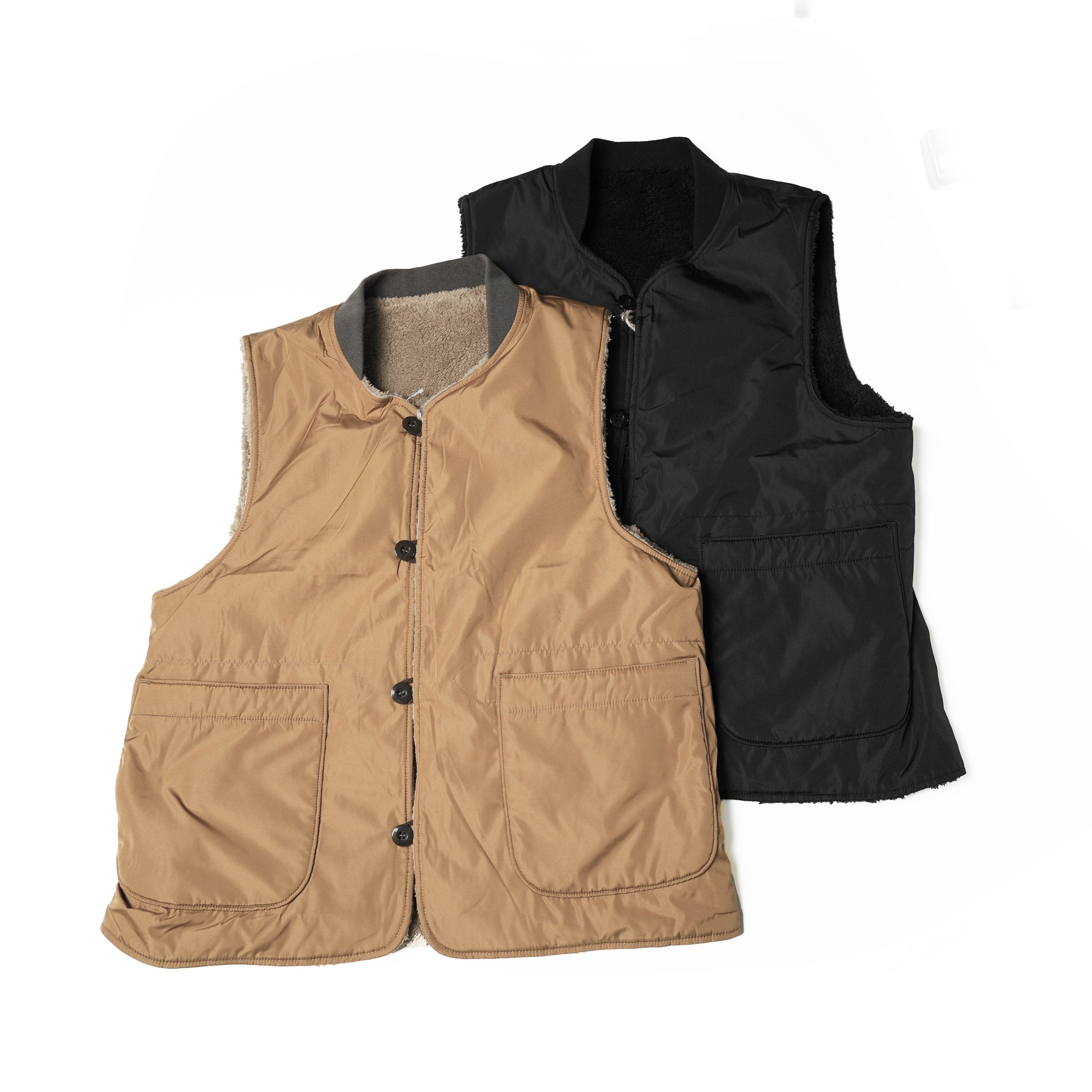 No:AM-2354001 | Name:Pe Weather Reversible Vest | Color:Mustrad/Black【ARMYTWILL_アーミーツイル】