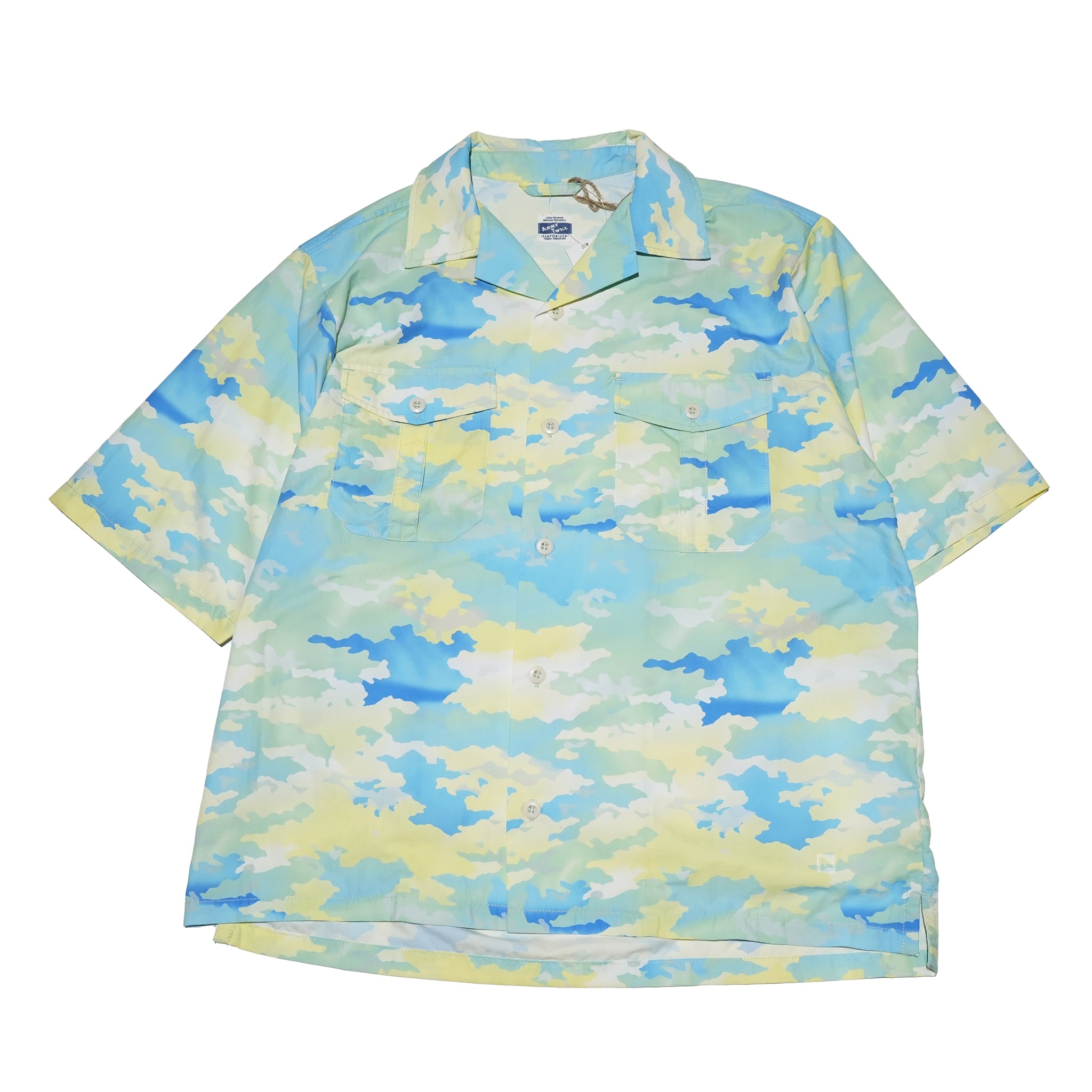 No:AM-2417008 | Name:Camo Print H/S Utility Shirt | Color:Khaki/Blue【ARMYTWILL_アーミーツイル】