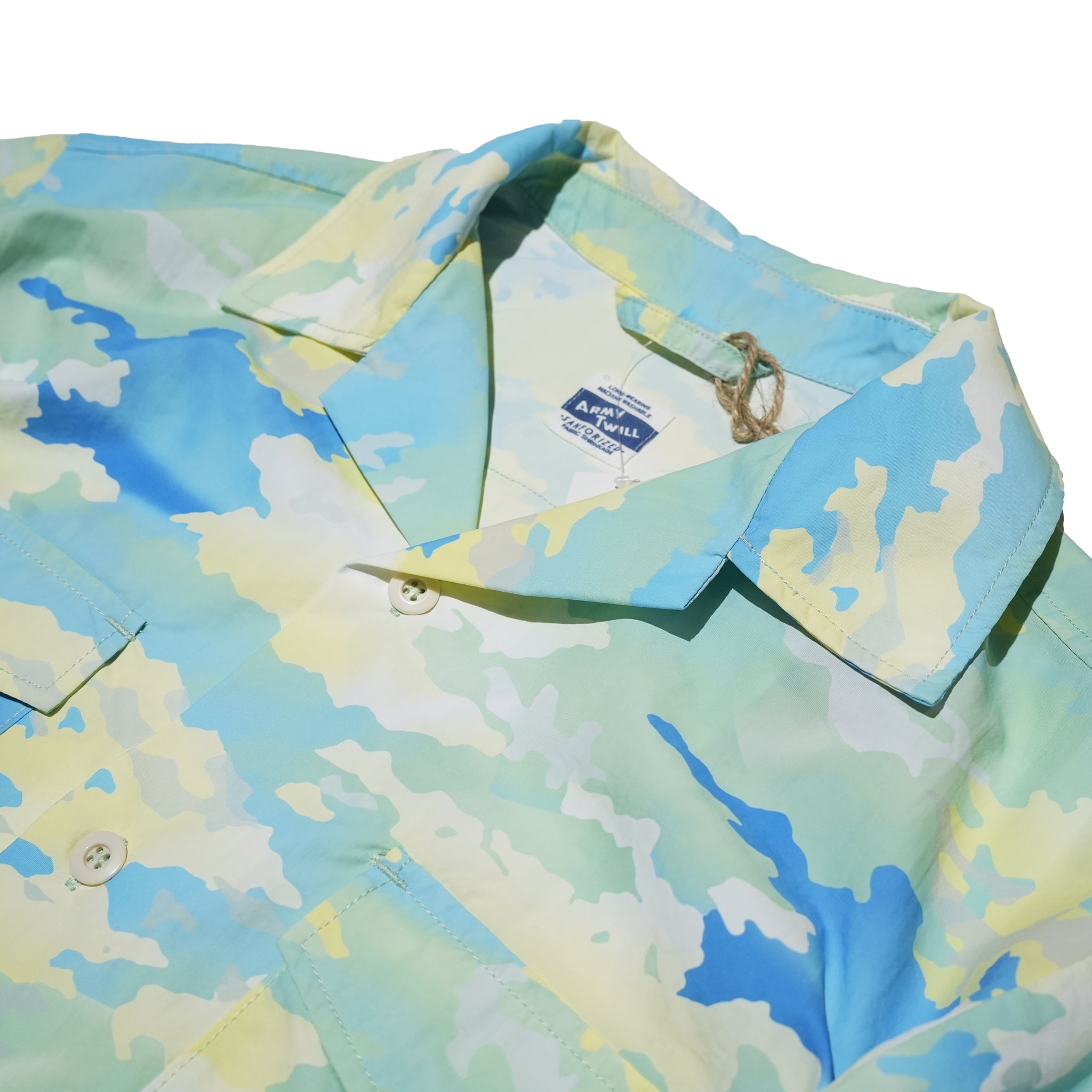 No:AM-2417008 | Name:Camo Print H/S Utility Shirt | Color:Khaki/Blue【ARMYTWILL_アーミーツイル】