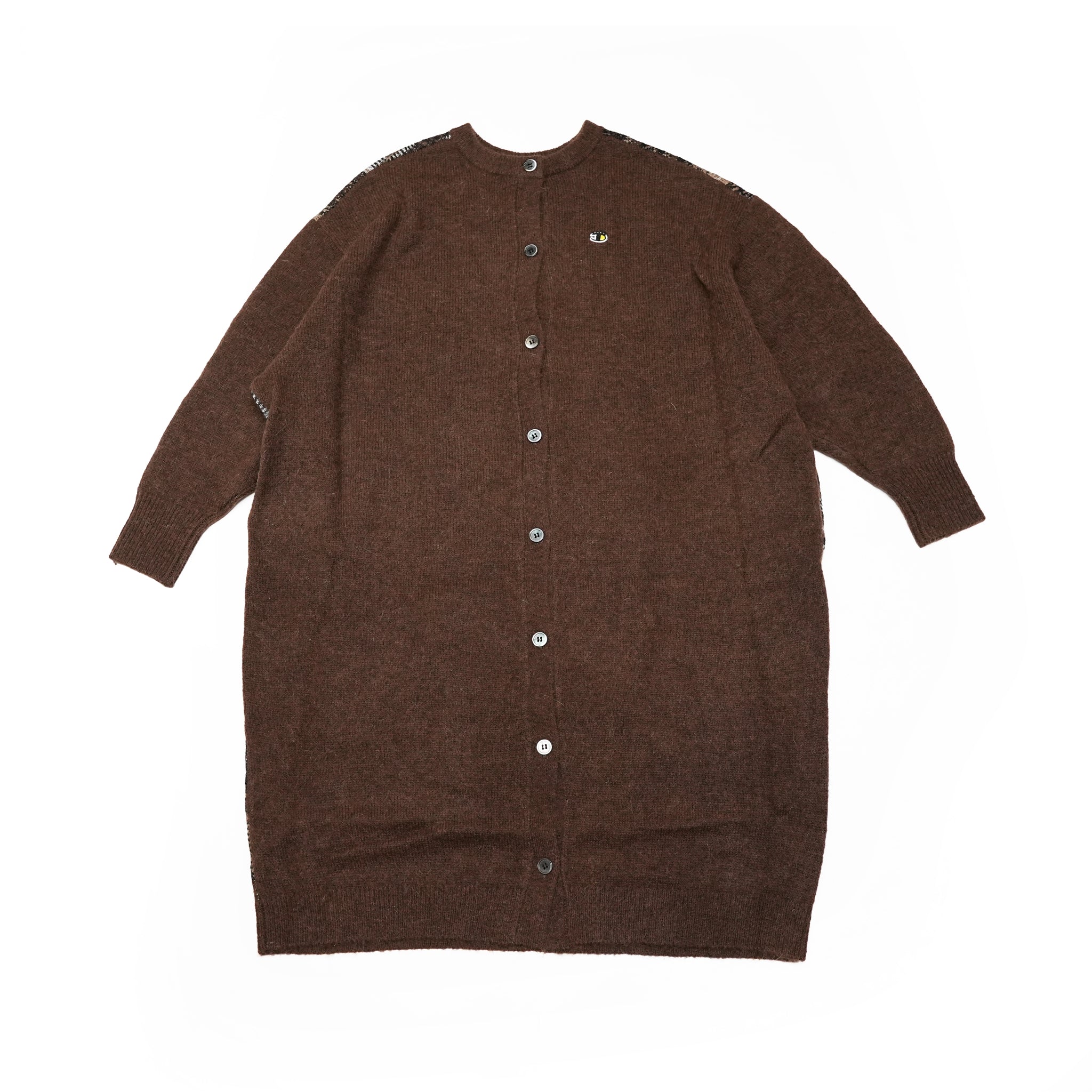 No:bsd23AW-31 | Name:2way Mix Textile Knit Gawn | Color:Brown