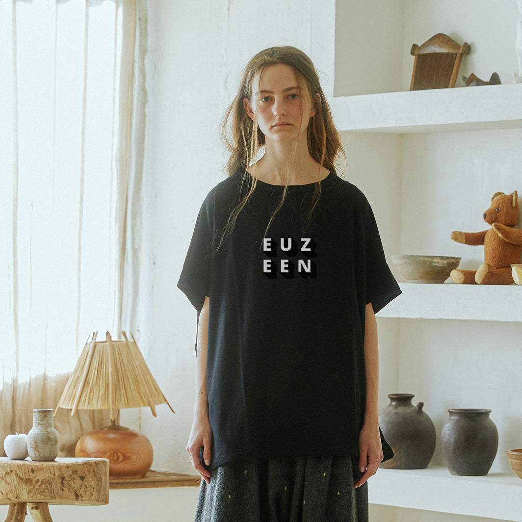 No:bsd23AW-34Cb | Name:Winter Chillout Tee/EUZEEN | Color:Black【BEDSIDEDRAMA_ベッドサイドドラマ】