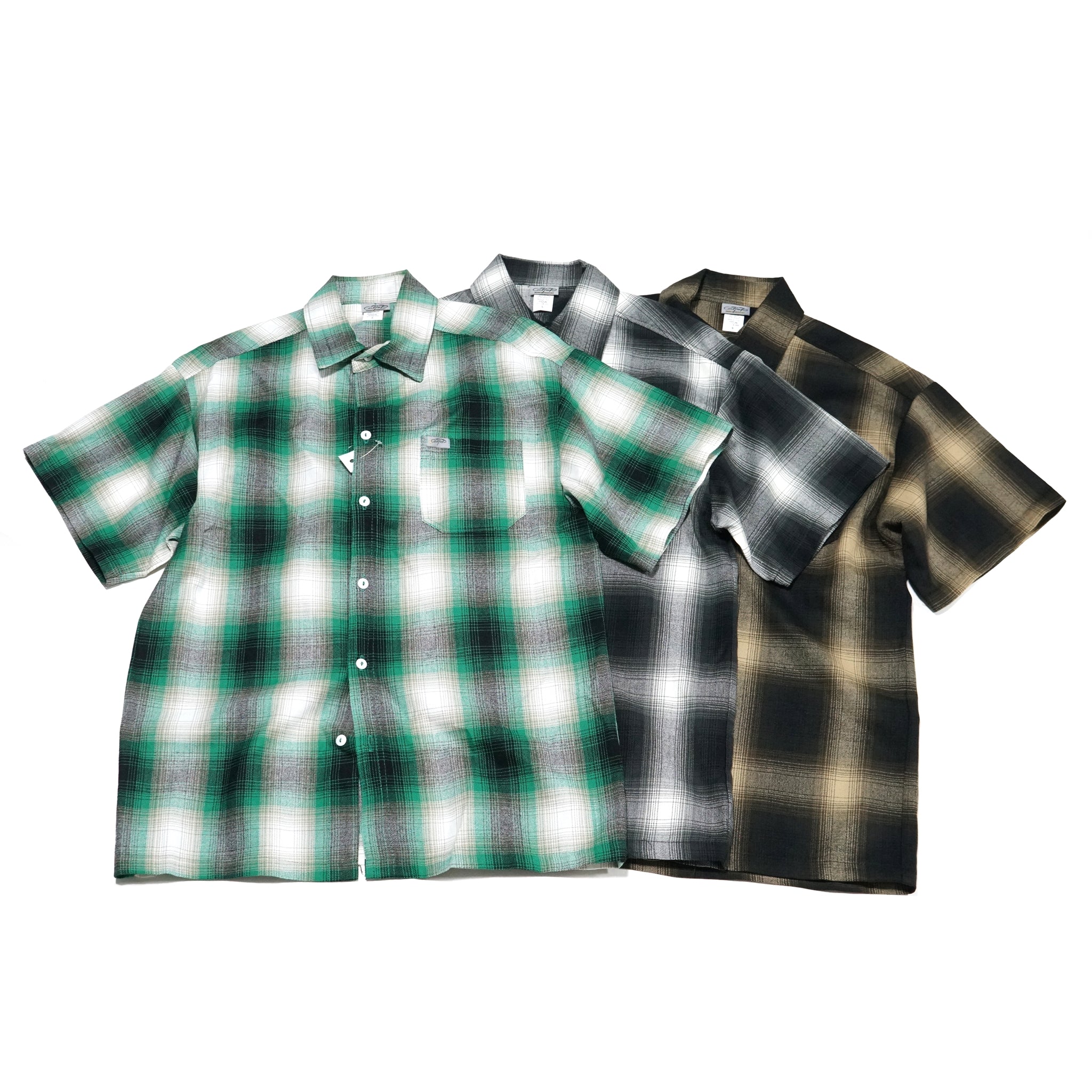 No:art-2000ss | Name:Ombrecheck ss | Color:Black/Ivory / Brown/Khaki / Green/White | Size:S/M/L【CALTOP_カルトップ】