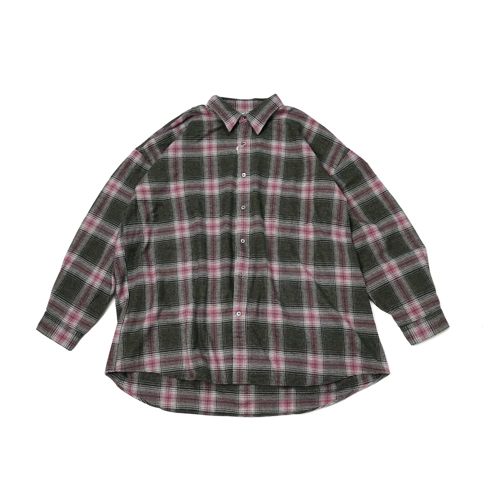 2023aw-RGW-01 | REGULAR WIDE SHIRT-AMERANGE CHECK |  Color:Yellow/Blue/Red【CATTA_カッタ】 - Yellow / M