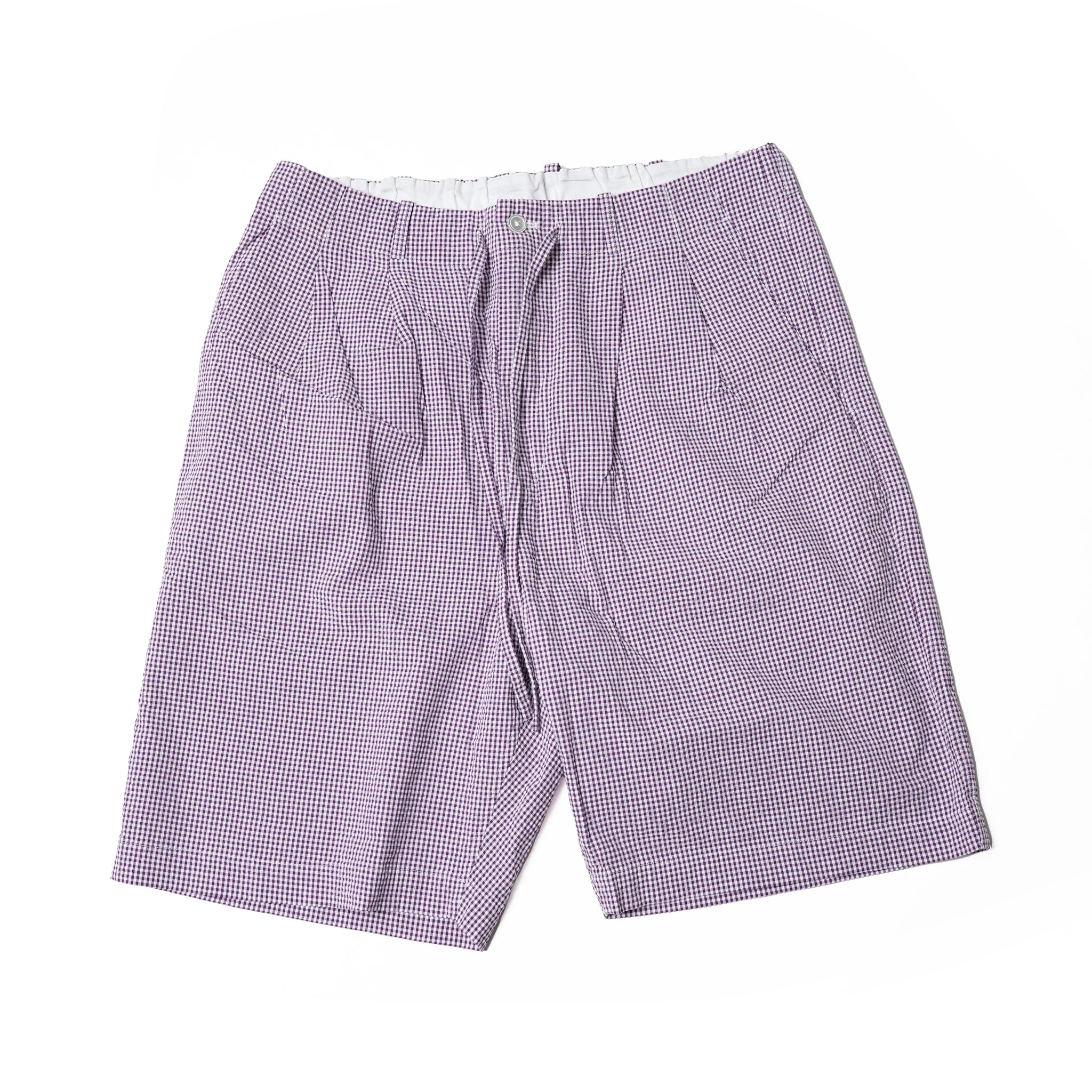 No:BES-03_A | Name:BAGS EASY SHORT PANTS-SOCCER GINGHAM | Color:Purple【CATTA_カッタ】【入荷予定アイテム・入荷連絡可能】
