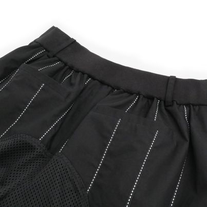 No:ACRS23-P02 Name:Functional Mesh Patchwork Baseball Shorts  | Color : Black | Size:FREE【(A)crypsis_エイクライプシス】【SEIVSON_セイヴソン】