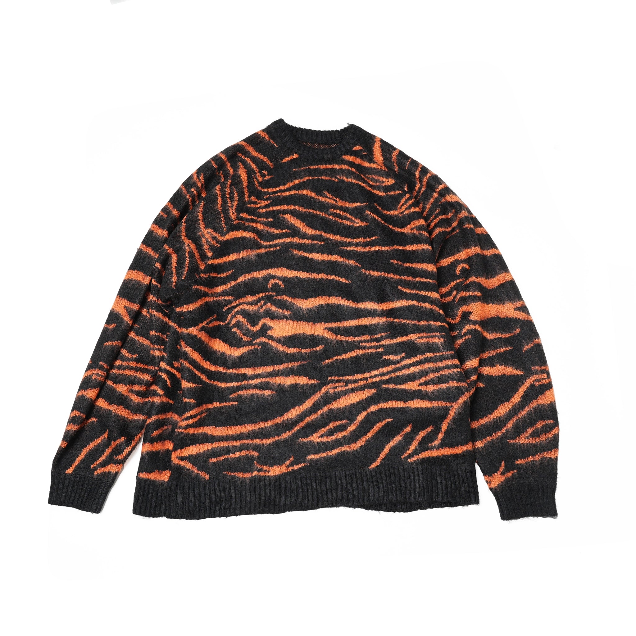 No:dm23f008b | Name:animal crew sweater | Color:Tiger【DELMAR SPORTSWEAR】