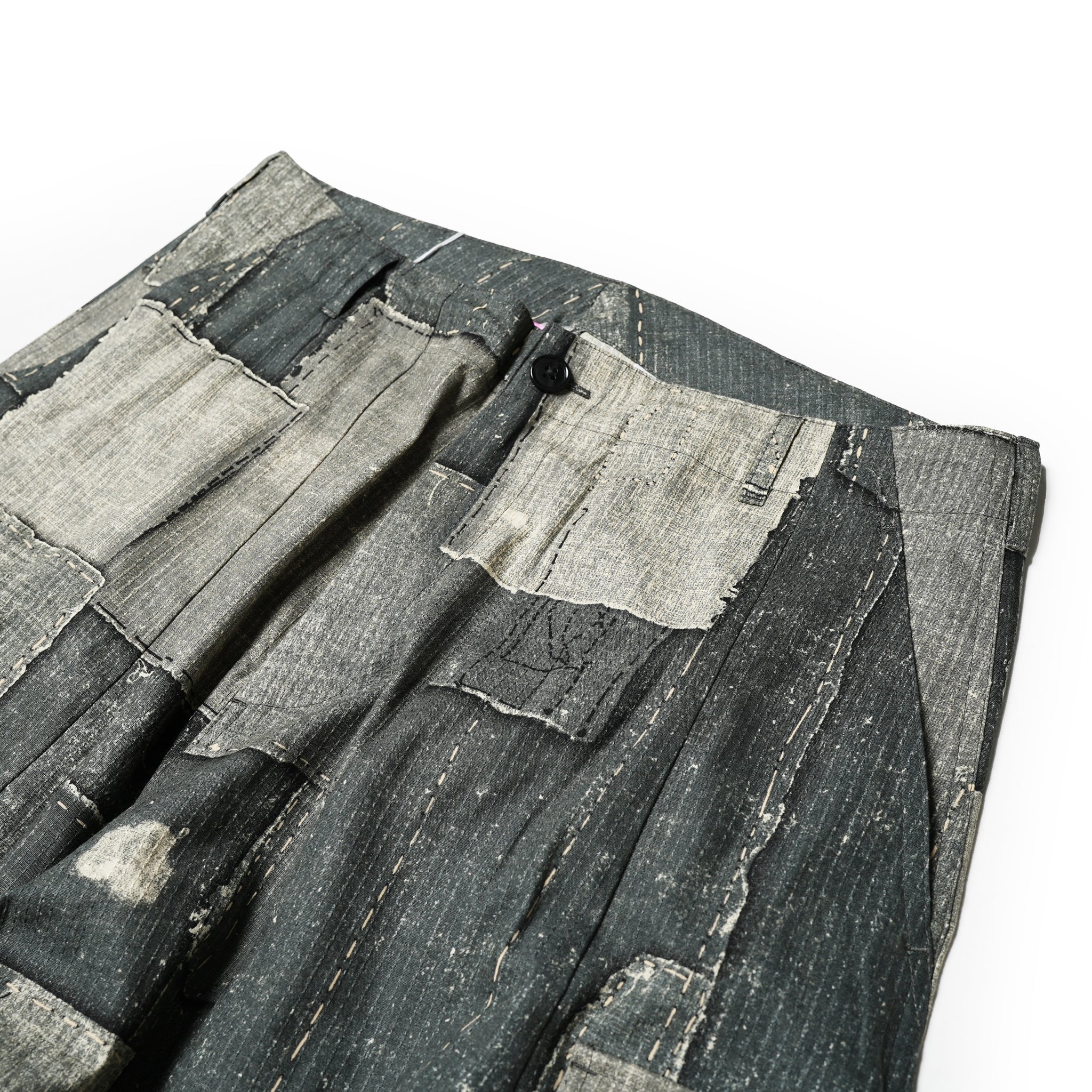 Balloon Wide Cargo Pants (DENIM PATCHWORK) – DENIM PATCHWORK | Size:Free | EFFECTEN