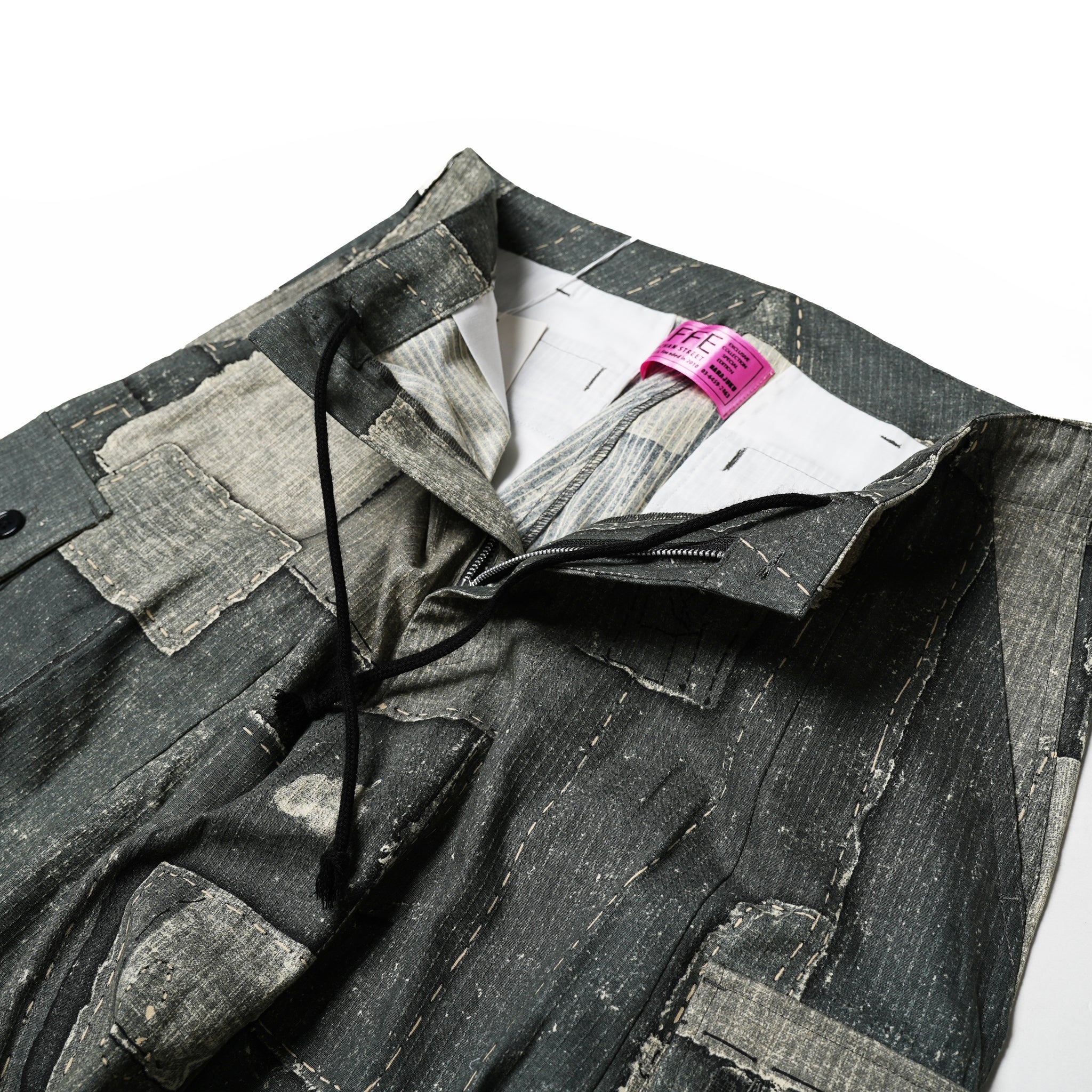 Balloon Wide Cargo Pants (DENIM PATCHWORK) – DENIM PATCHWORK | Size:Free | EFFECTEN