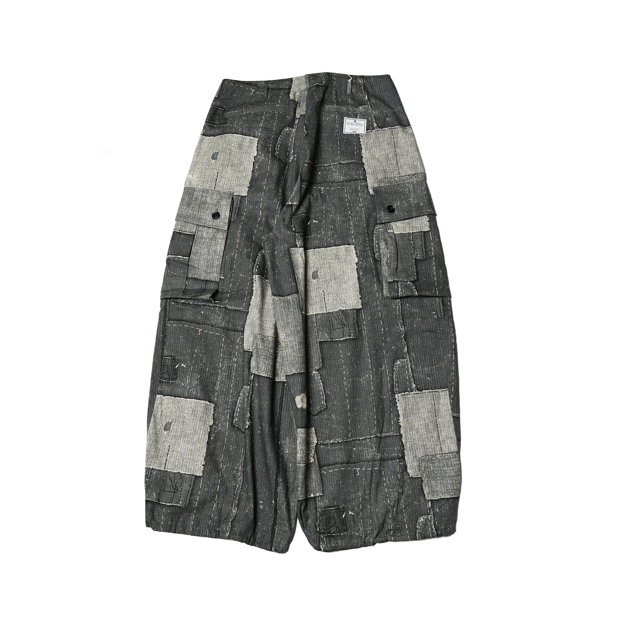 Balloon Wide Cargo Pants (DENIM PATCHWORK) – DENIM PATCHWORK | Size:Free | EFFECTEN