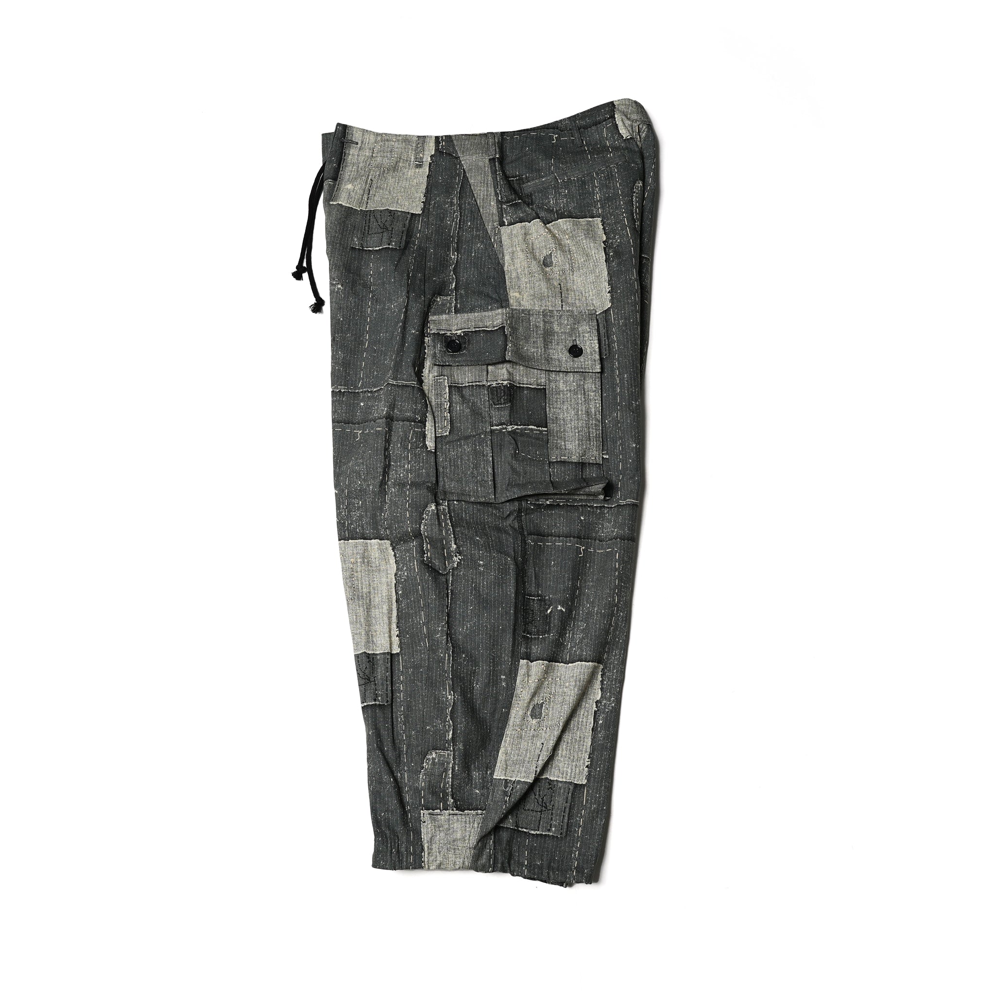 Balloon Wide Cargo Pants (DENIM PATCHWORK) – DENIM PATCHWORK | Size:Free | EFFECTEN