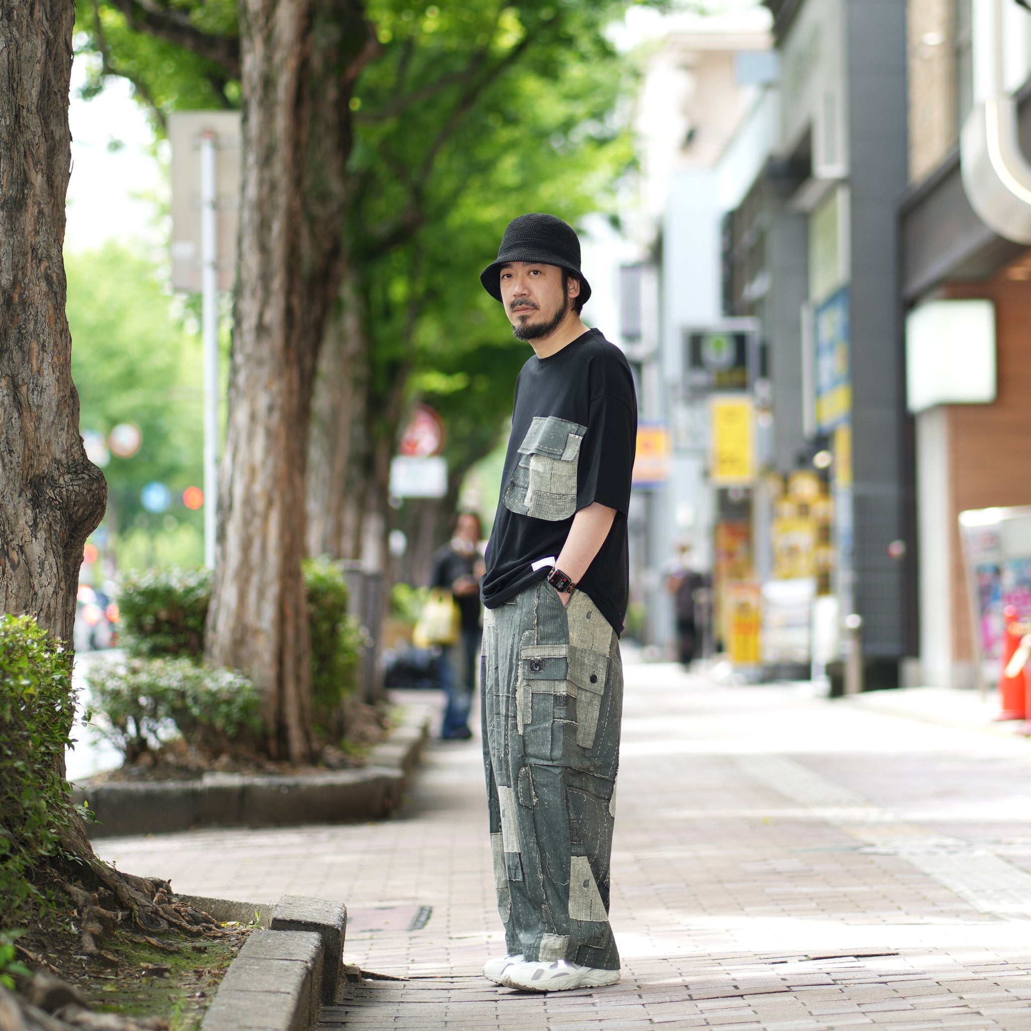 Balloon Wide Cargo Pants (DENIM PATCHWORK) – DENIM PATCHWORK | Size:Free | EFFECTEN
