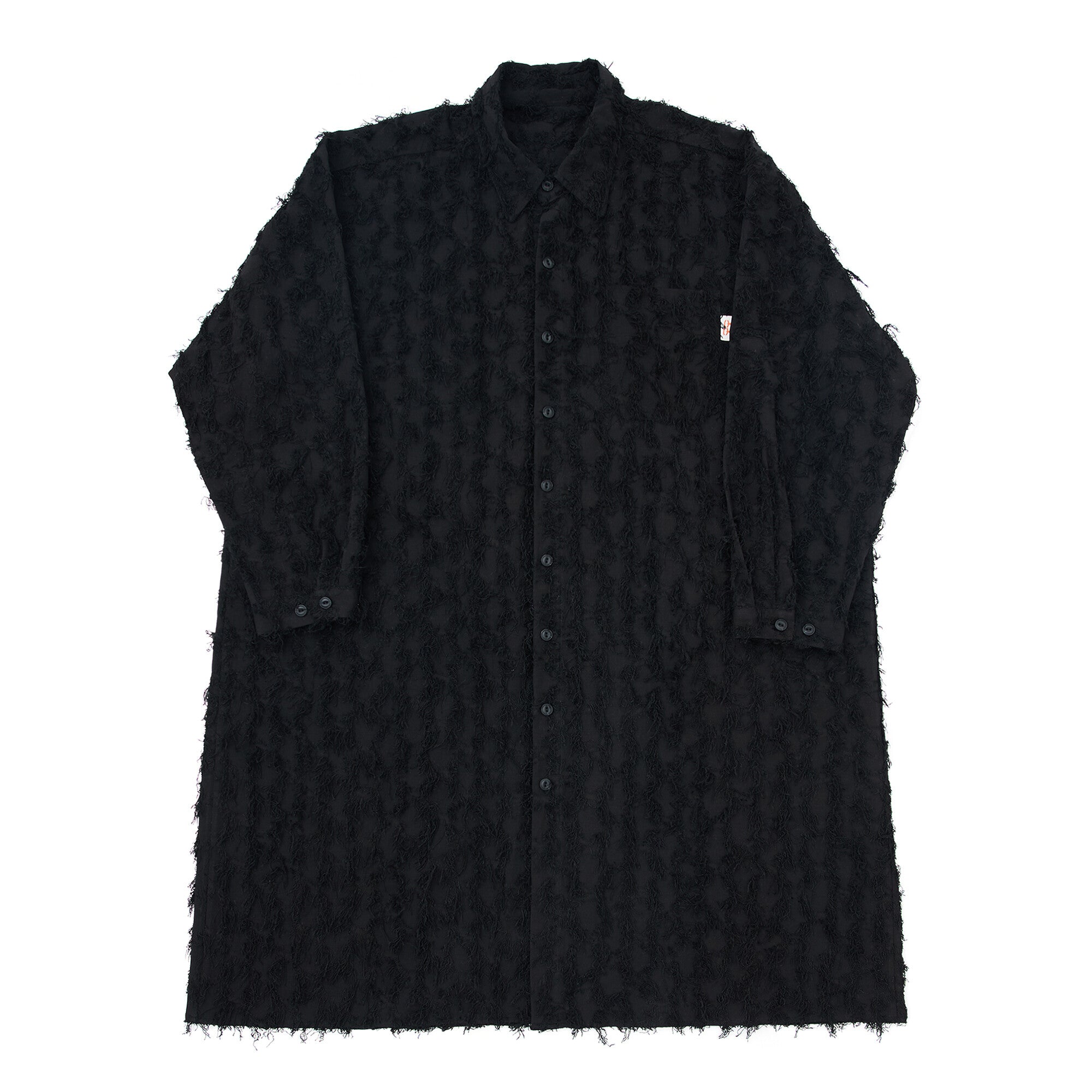 No:G61202_BK | Name:GRUNGE LONG SHIRT DRESS-BK | Color:Black【GORT_ゴート】