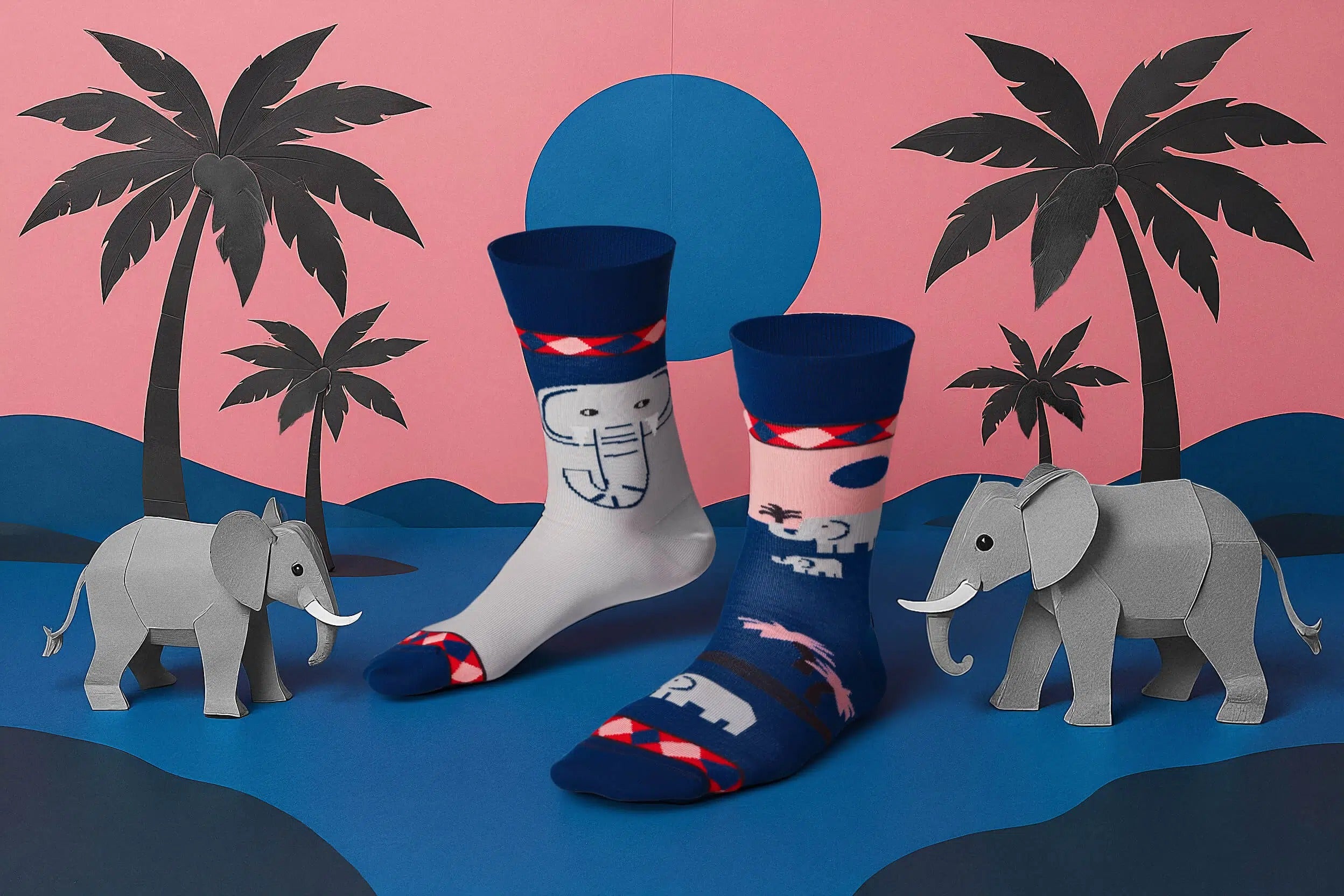 Reguler Socks / FUNKY ELEPHANT | MANY MORNINGS【ネコポス選択 Reguler Socks / FUNKY ELEPHANT | MANY MORNINGS【ネコポス選択