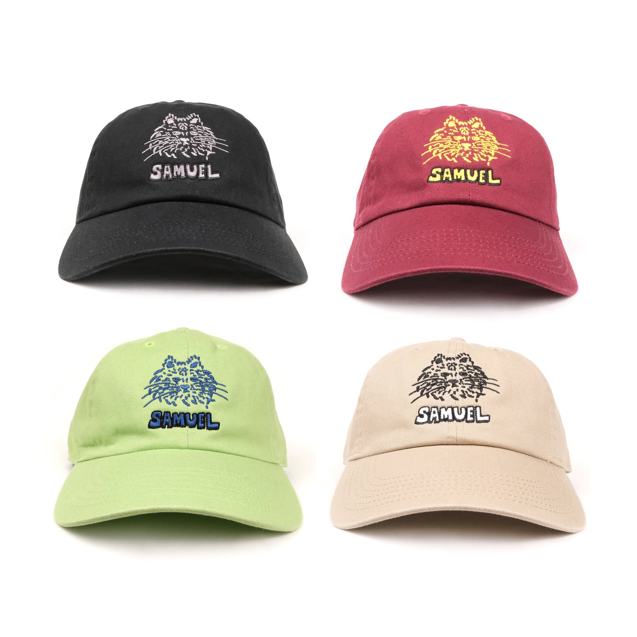 SAMUEL × SHIMAO MAHO CAT FACE CAP | Color:Black/Burgundy/Lime Green/Beige | S-25ss-H-003【SAMUEL_サミュエル】