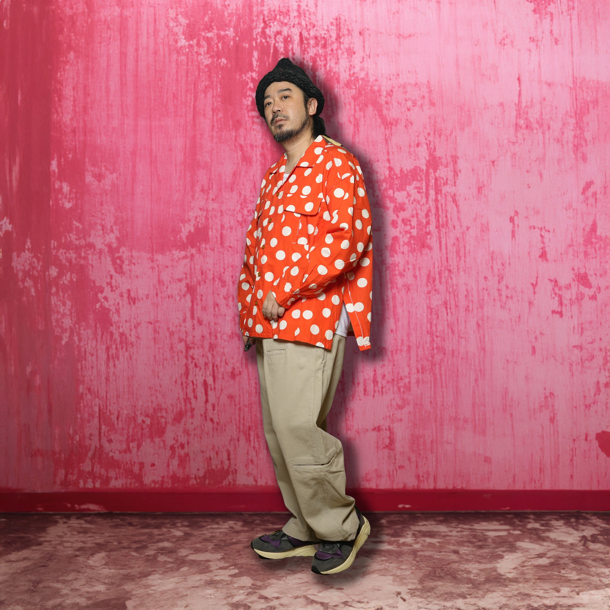 Herb | Polka dot open collar shirt | Color_Red | No_cbc-imst-86a_red【IMPRESTORE_インプレストア】