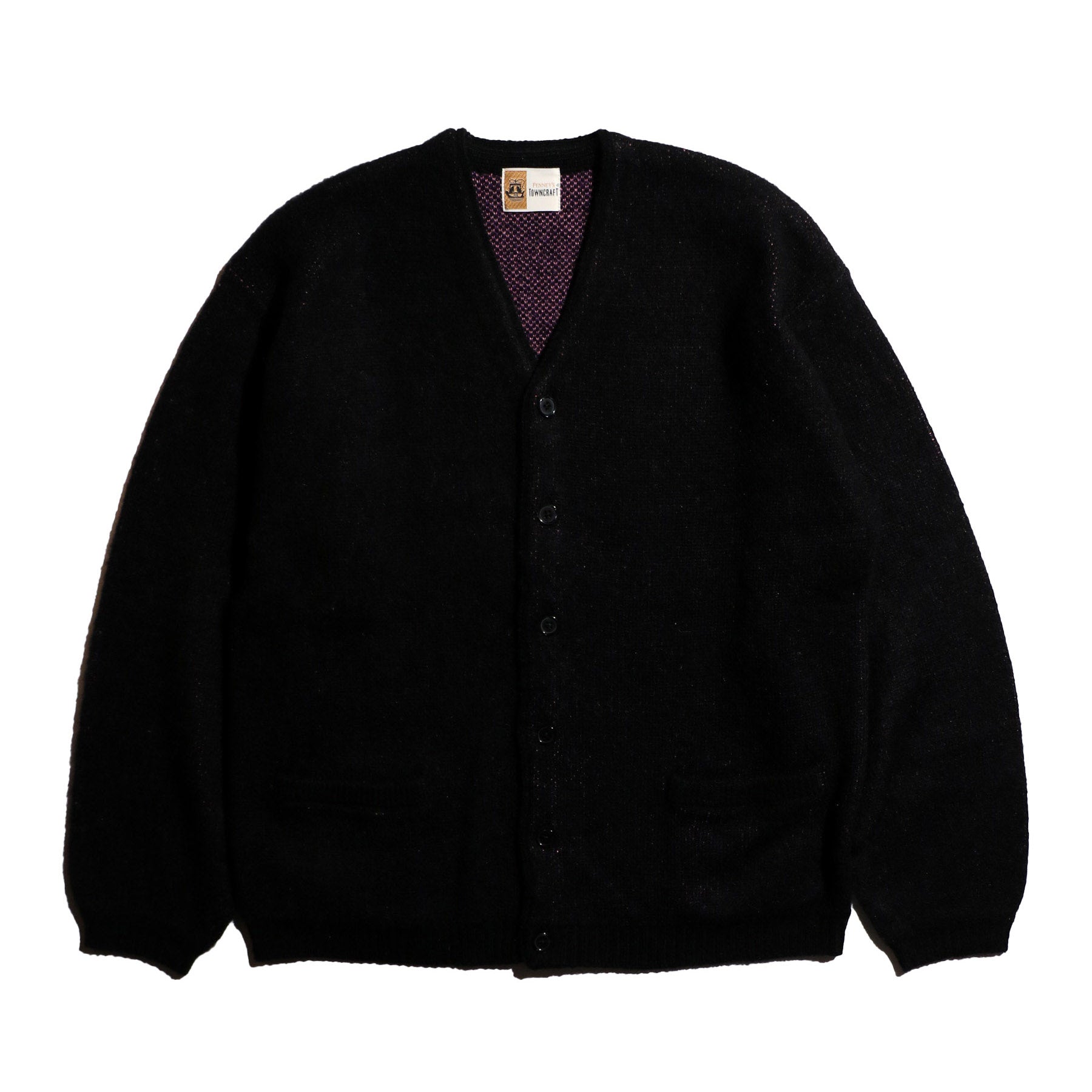 No:tc24f010_BLACK | Name:shaggy color cardigan | Color:Black【TOWNCRAFT_タウンクラフト】【入荷予定アイテム・入荷連絡可能】