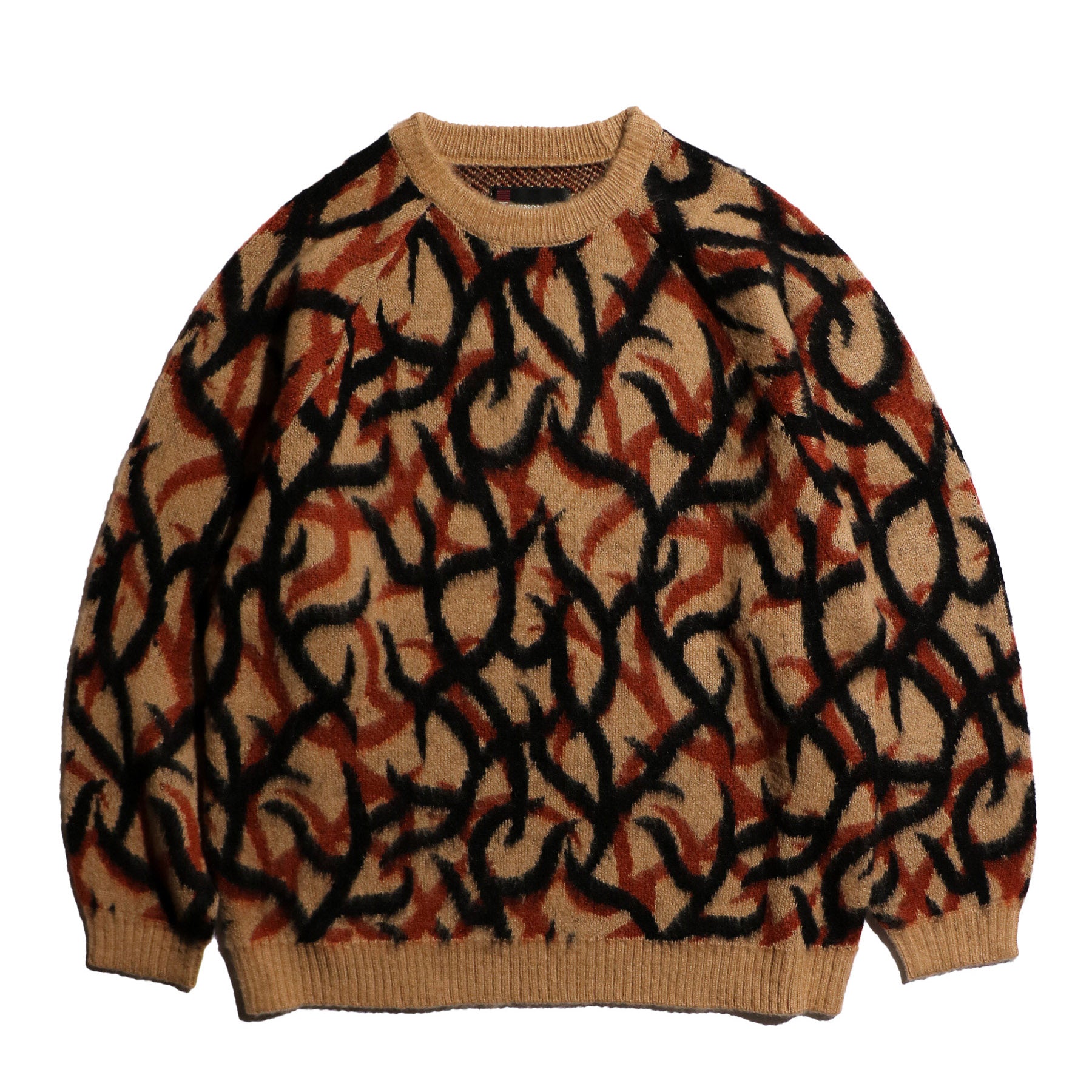 No:tc24f013_Tribal | Name:Shaggy Raglan Crew Sweater | Color:Tribal【TOWNCRAFT_タウンクラフト】【入荷予定アイテム・入荷連絡可能】