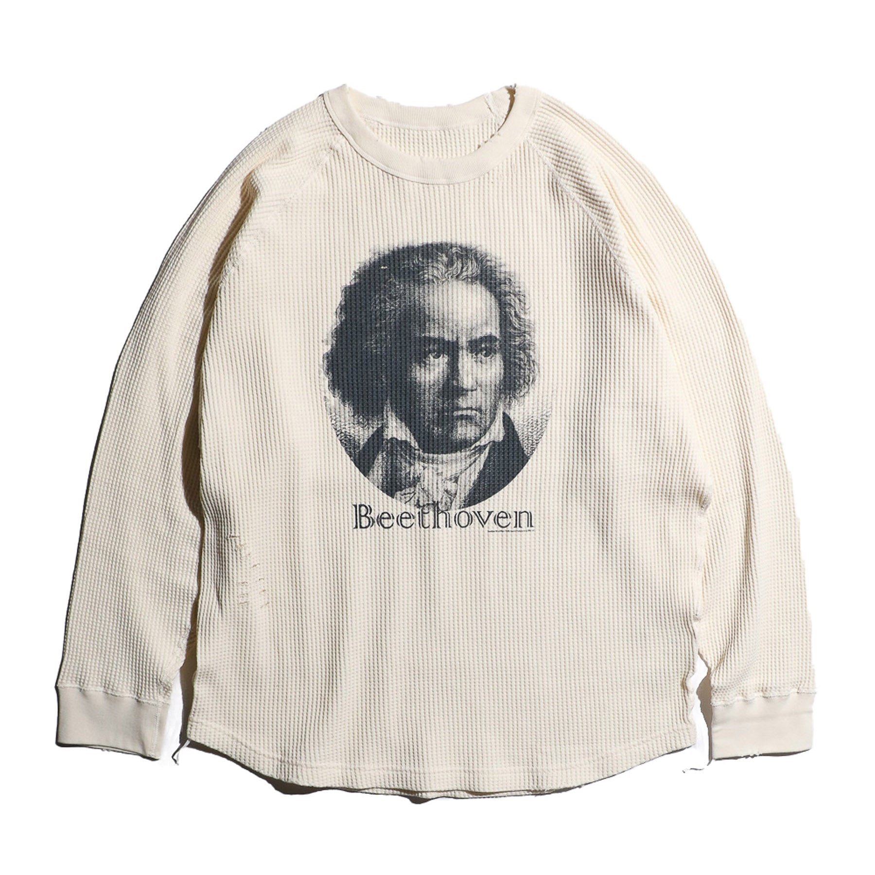 No:tl24f014_WHITE | Name:beethoven 2/3sleeve waffle ls | Color:White【THRIFTY LOOK_スリフティールック】【入荷予定アイテム・入荷連絡可能】