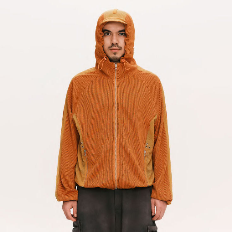 Waffle runner jacket | Color_Orange | No_PLA26SSJ07-2_Orange【PLATEAU STUDIO_プラトー スタジオ】