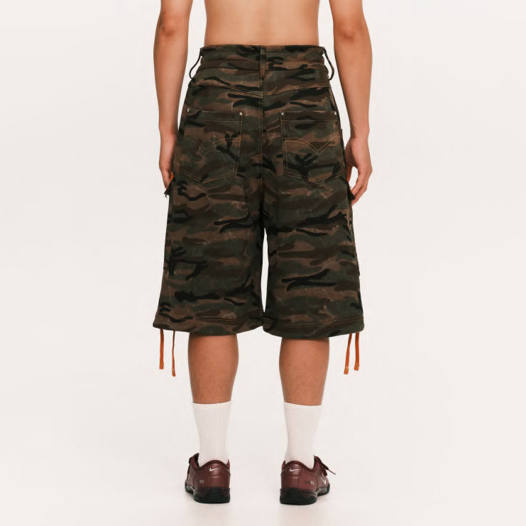 Camo sweat shorts – Washed Camo | PLATEAU STUDIO
