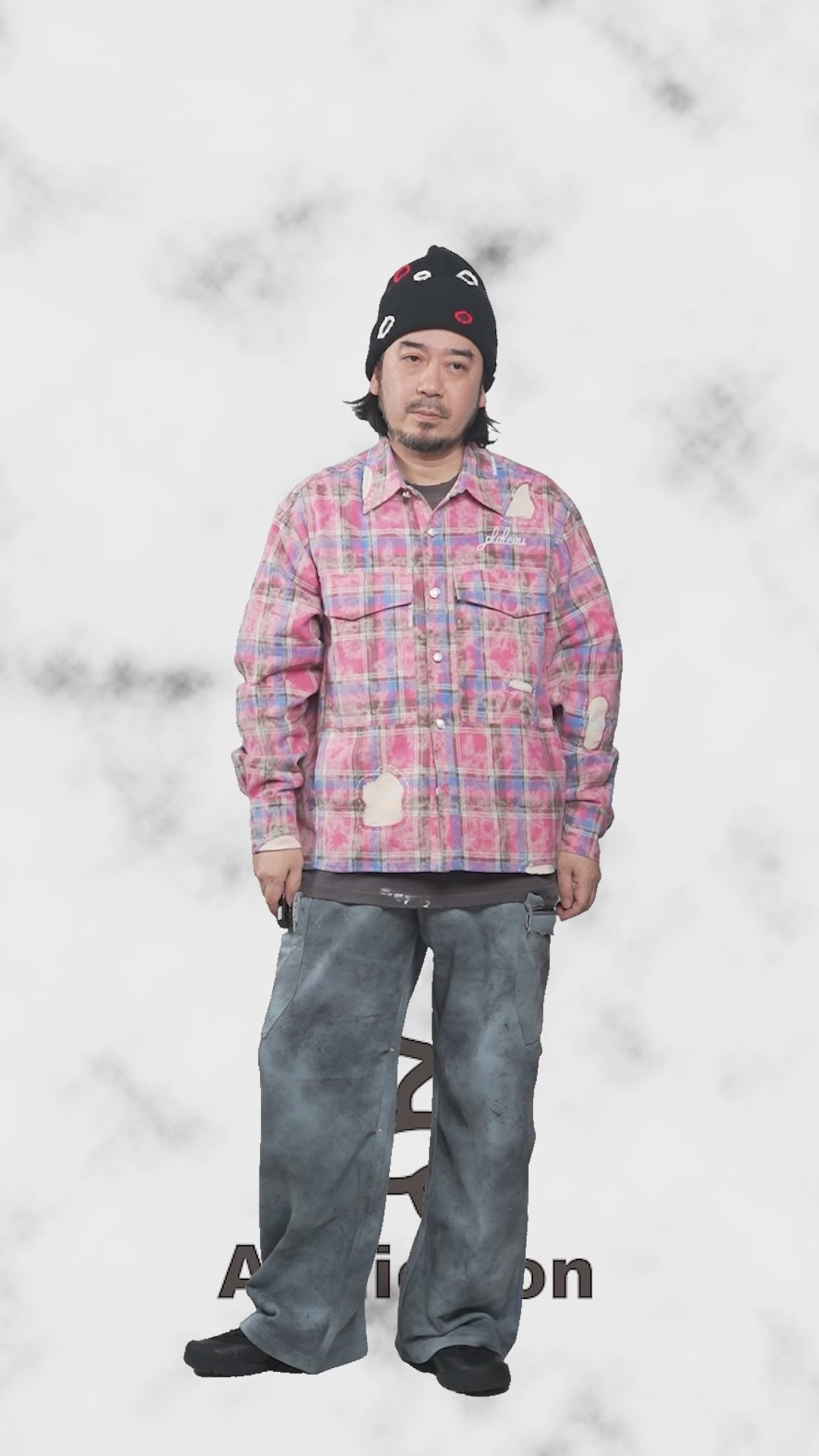 Hand patch check shirt – Red Check | PLATEAU STUDIO