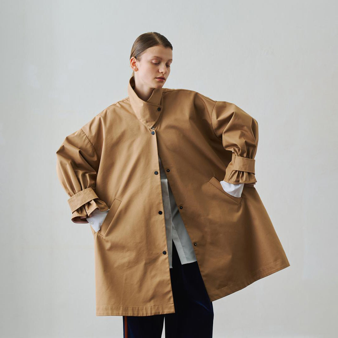 No:WHT23FJK4026_a | Name:Tent Line Coat | Color:Beige【WHYTO _ホワイト】