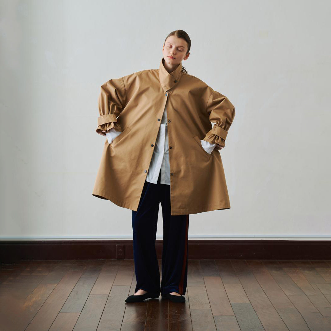 No:WHT23FJK4026_a | Name:Tent Line Coat | Color:Beige【WHYTO _ホワイト】