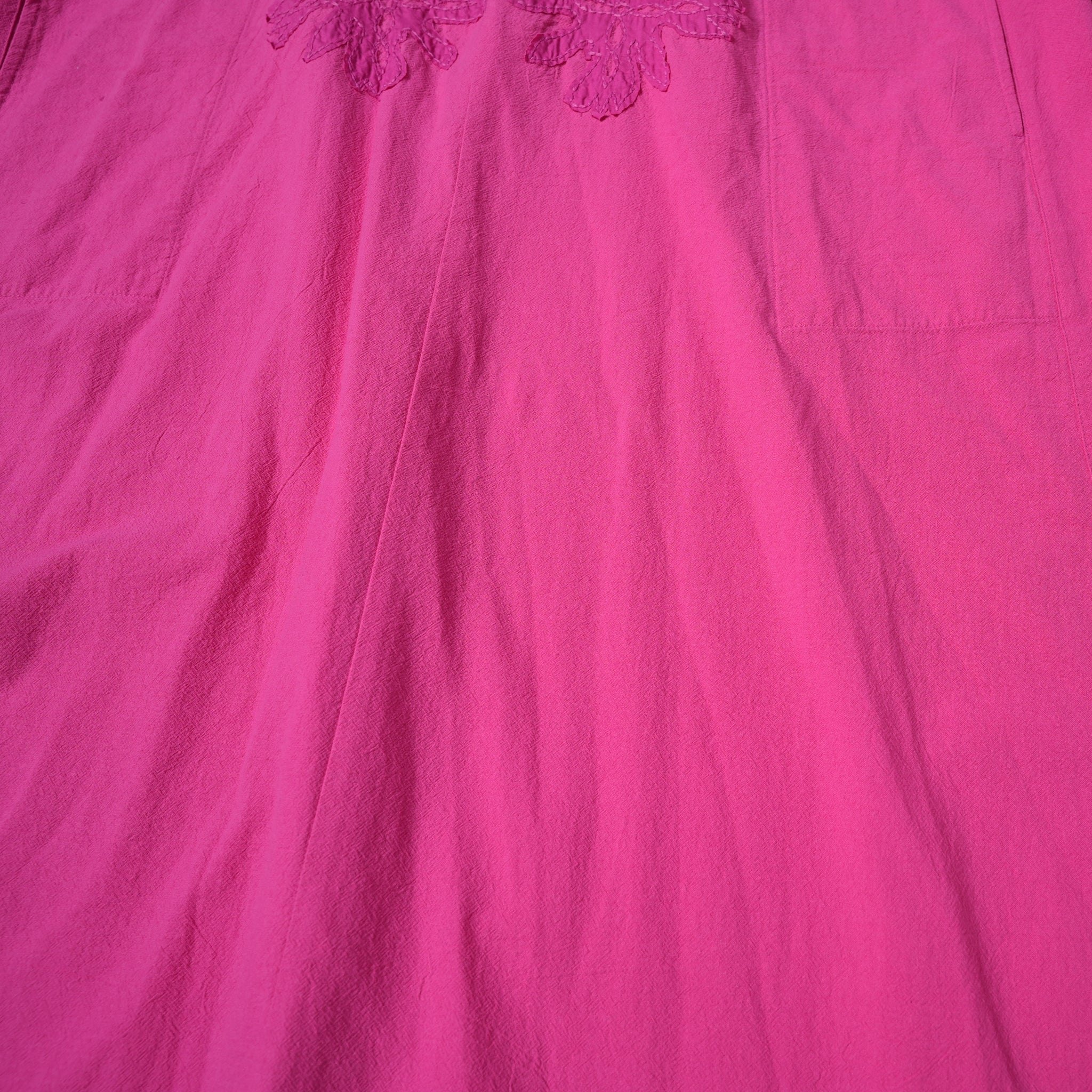 No:020432SA1a | Name:COTTON FLOWER PATCHWORK DRESS | Color:Pink 
