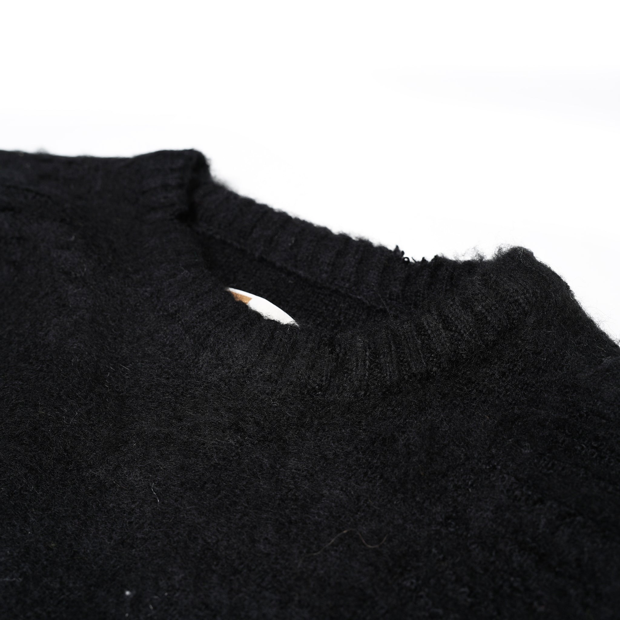 No:tc23f012 | Name:shaggy color crew sweater | Color:Black_Wornout【TOWNCRAFT_タウンクラフト】