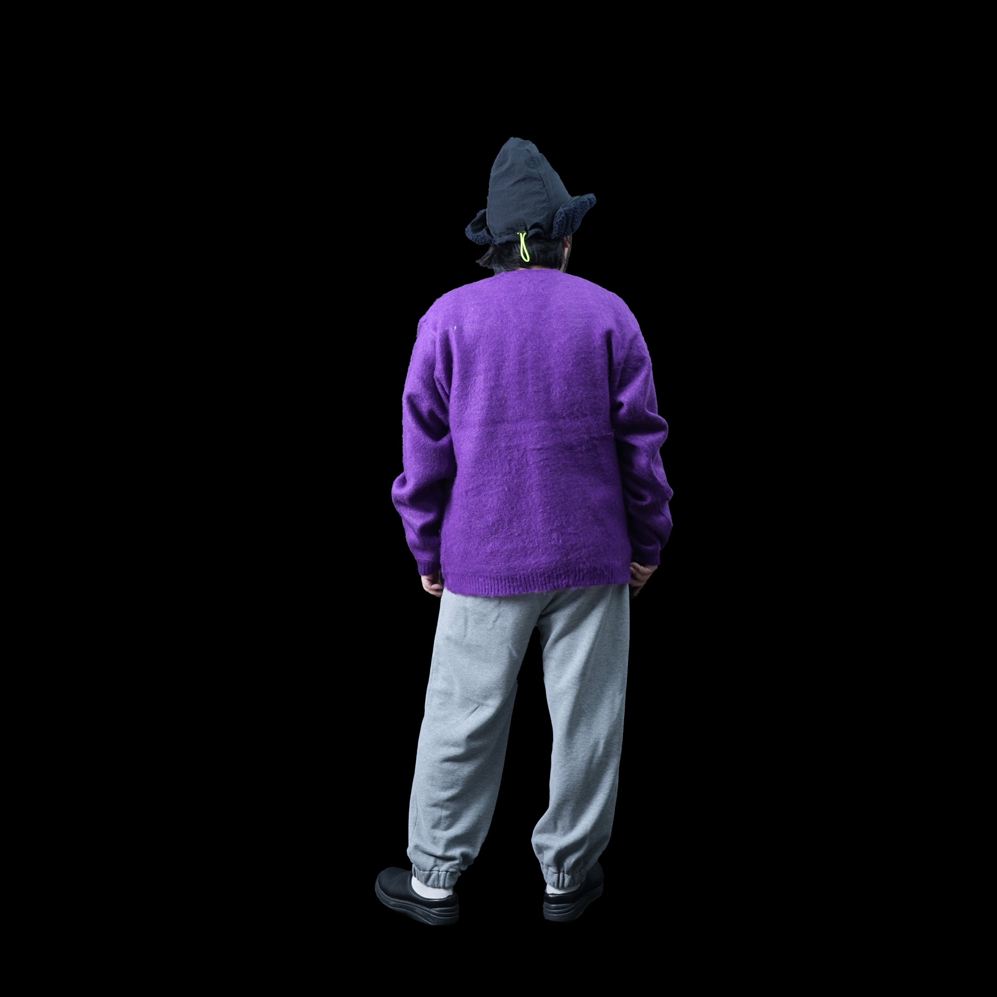 No:tc23f014b | Name:shaggy color cardigan | Color:Purple【TOWNCRAFT_タウンクラフト】