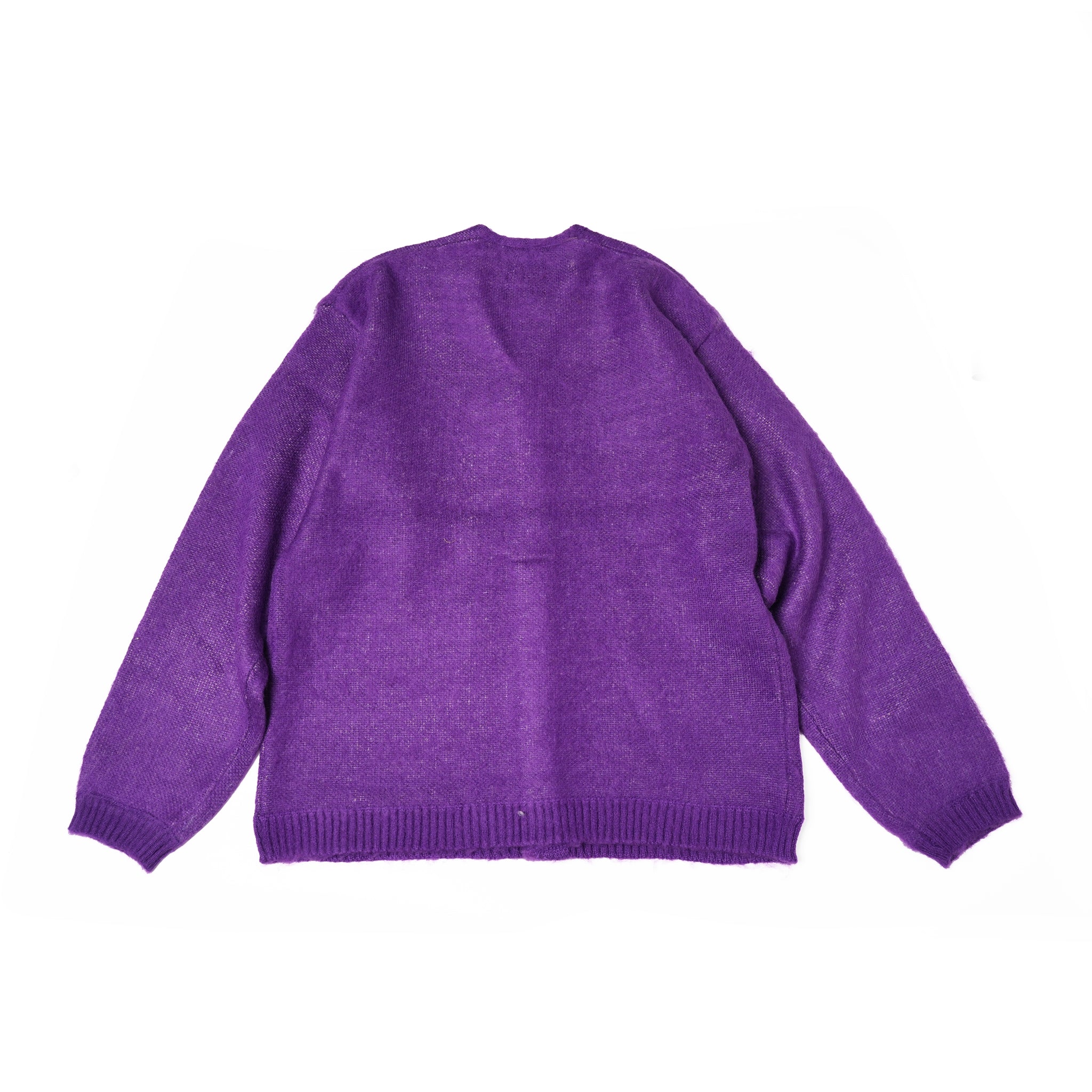 No:tc23f014b | Name:shaggy color cardigan | Color:Purple