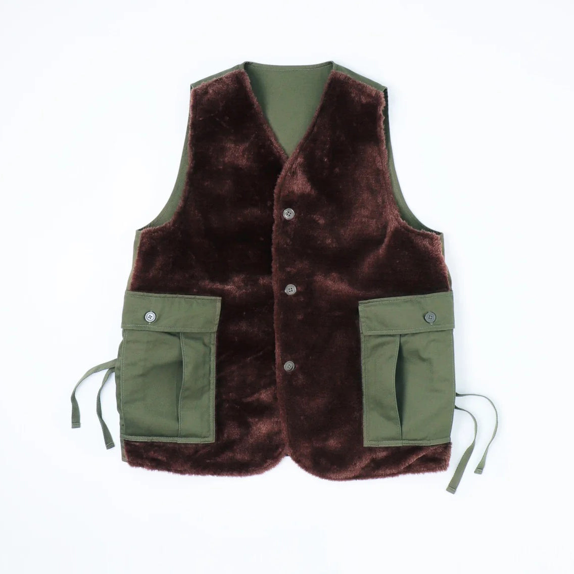 No:#611 | Name:FW23-REVERSIBLE G1 VEST | Color:Green | Size:M/L【WORKWARE】
