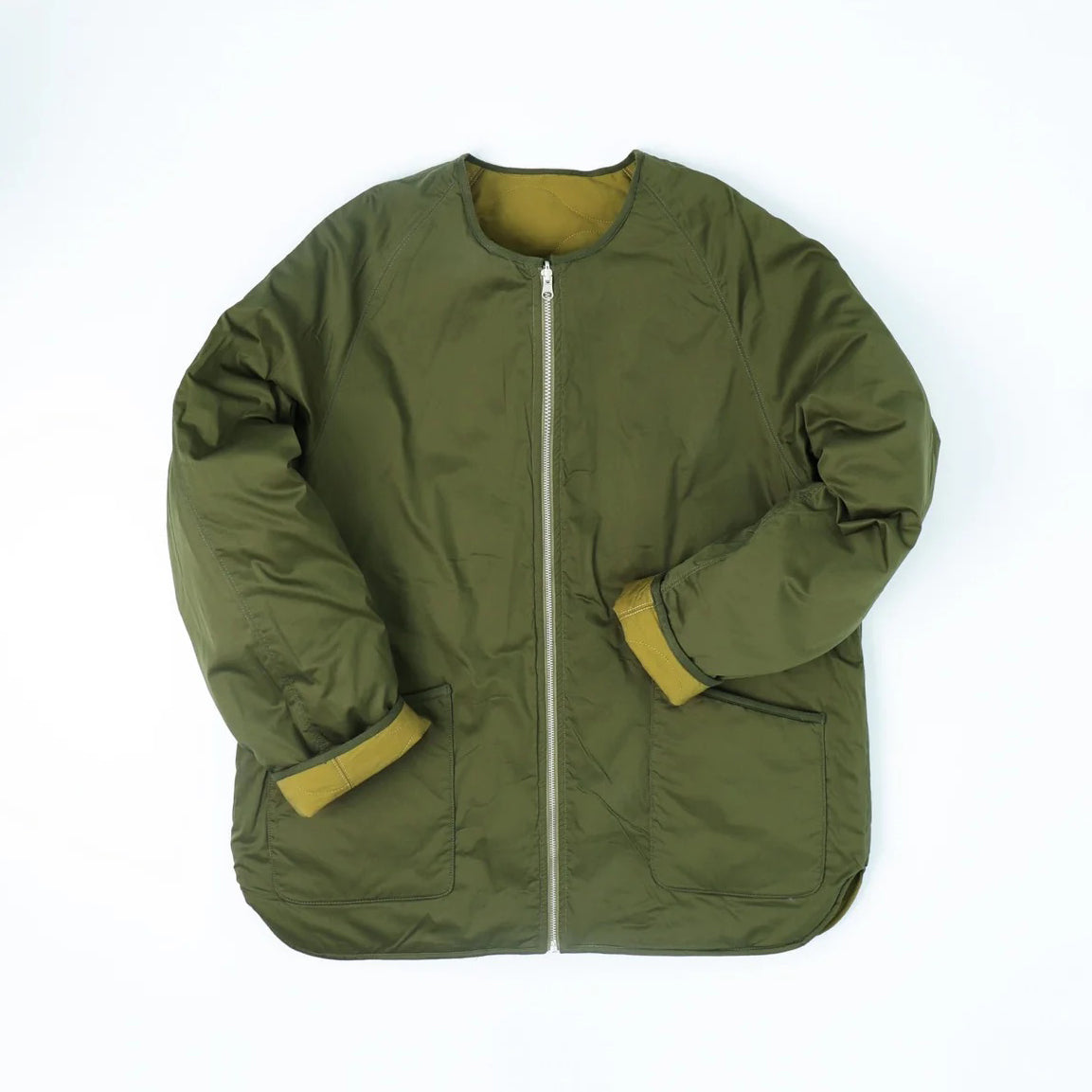 No:#604 | Name:FW23-REVERSIBLE BIG LINER JACKET | Color:Green| Size:M/L【WORKWARE】【入荷予定アイテム・入荷連絡可能】
