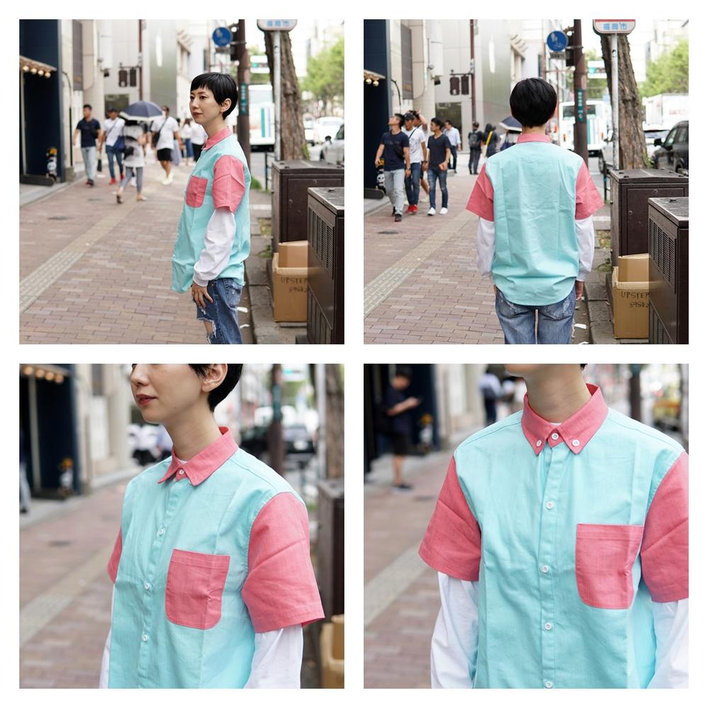 Tillson Button Up Color: Salmon-Teal Navy-Teal【ANTLER&WOODS】【ネコポス選択可能】-ANTLER & WOODS-ADDICTION FUKUOKA