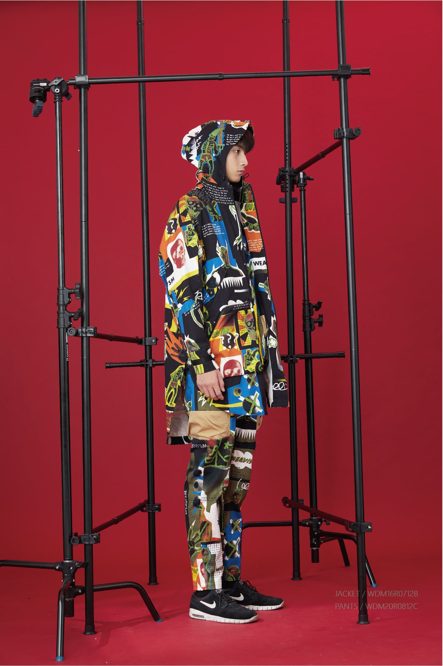 No:WDM20R0812C | Name:Pants With Side Flaps And Large Patch Pockets | Color:Punkart | Size:M/L【WEAVISM】【入荷予定アイテム・入荷連絡可能】-WEAVISM-ADDICTION FUKUOKA