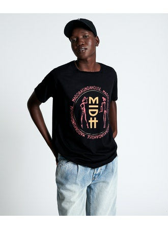 No:24235 | Name:MIDH GOLD LYRICS ORGANIC UNISEX TEE | Color:Washed Black | Size:M/L【ONE TEASPOON】-ONE TEASPOON-ADDICTION FUKUOKA