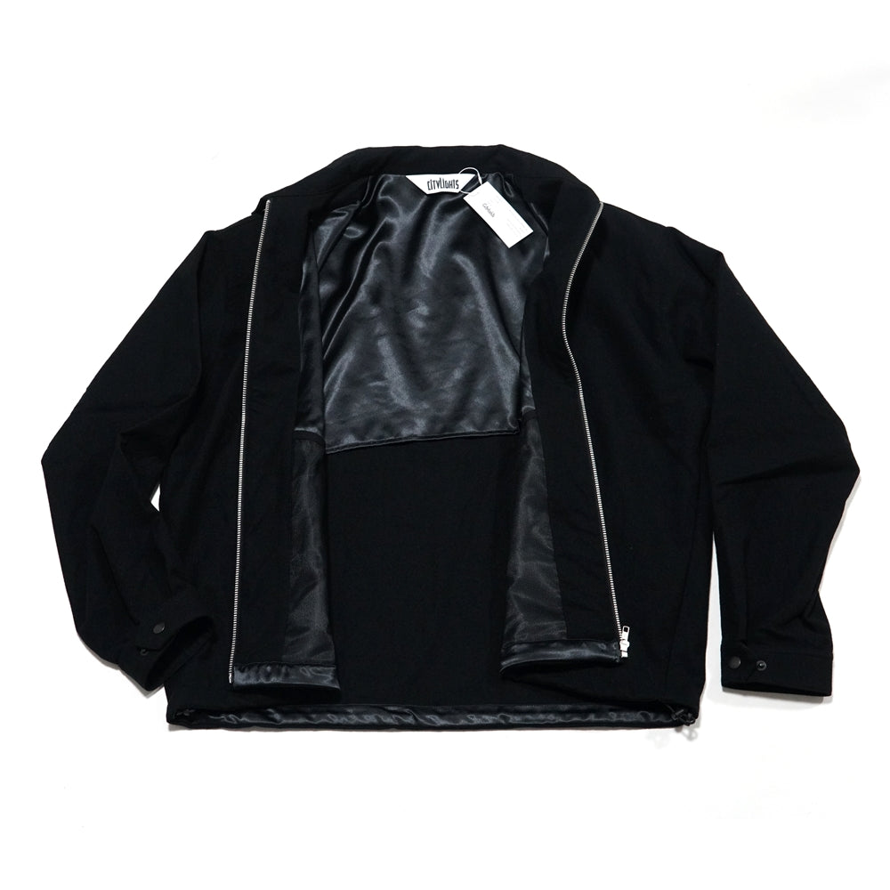 Name: Boiled Wool Zipper Jacket | Color: Black | Size: One Size 【CITYLIGHTS PRODUCTS_シティライツプロダクツ】