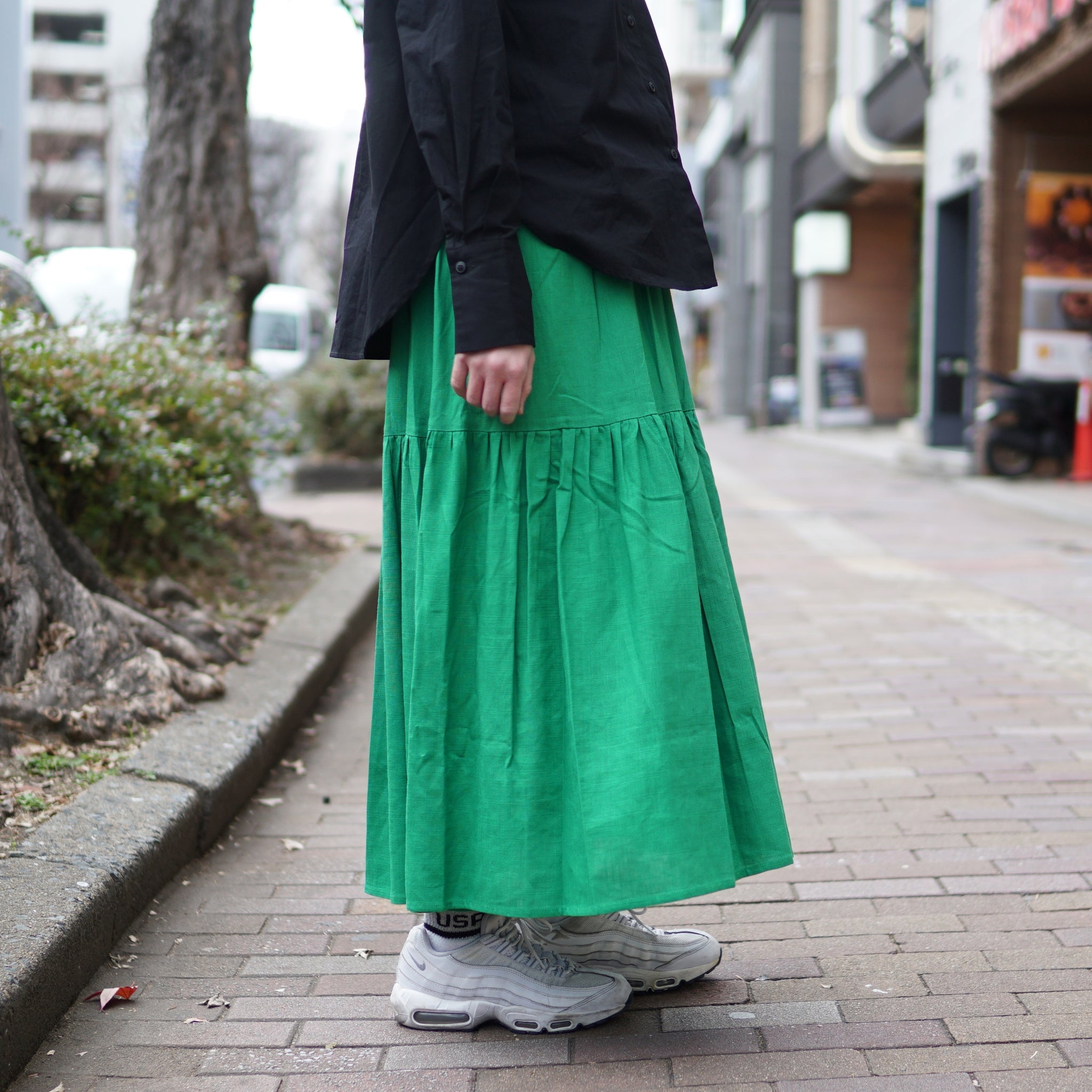 No:OSK-SS33-13D | Name:Not Your Mistakes | Color:Forest Green|Size:S【OSKER THE LABEL_オスカーザレーベル】【archive】