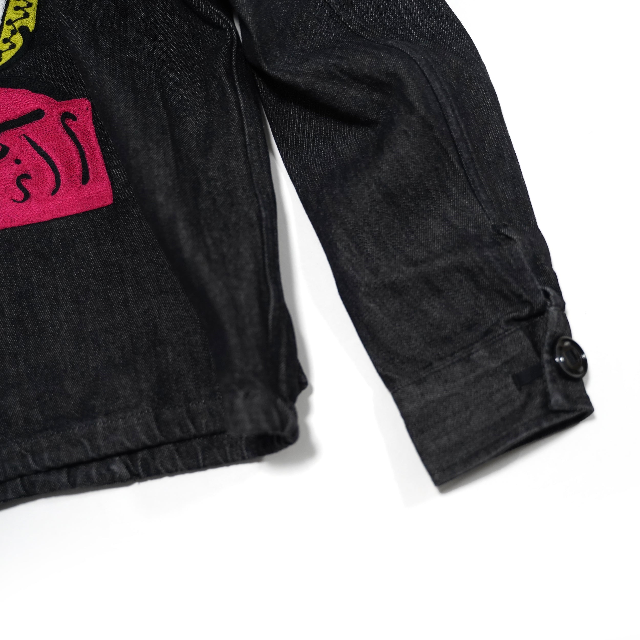 No:M28099 | Name:Military Service Jacket Type-A w/ Chain Embroidery (Made in India) | Color:Denim Black | Style: 【MONITALY】-MONITALY-ADDICTION FUKUOKA